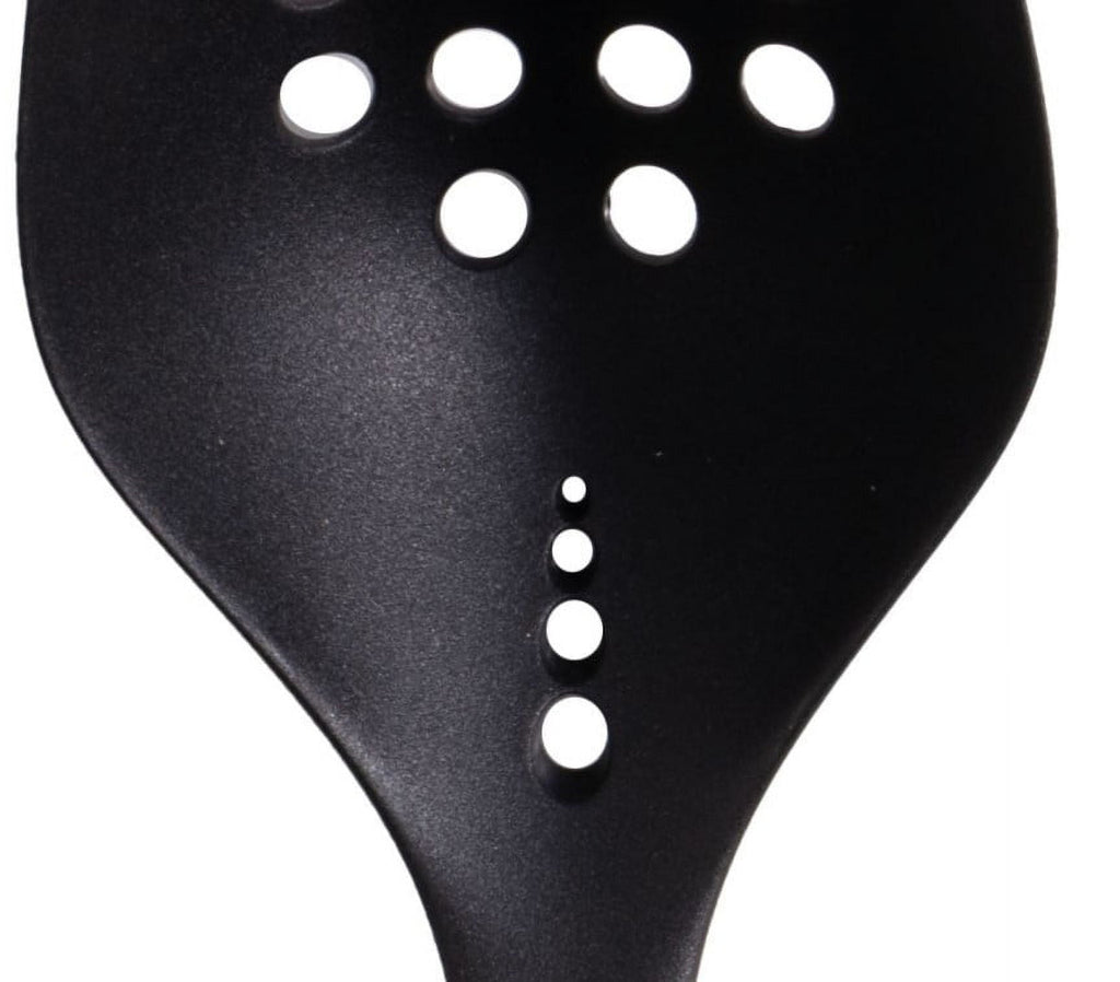 High-Precision Cooking Spoon with Bamboo Handle, 12.6"2.7", & Bamboo, Black - Multi-Purpose Hand Tool for Daily Meal Prep Detail