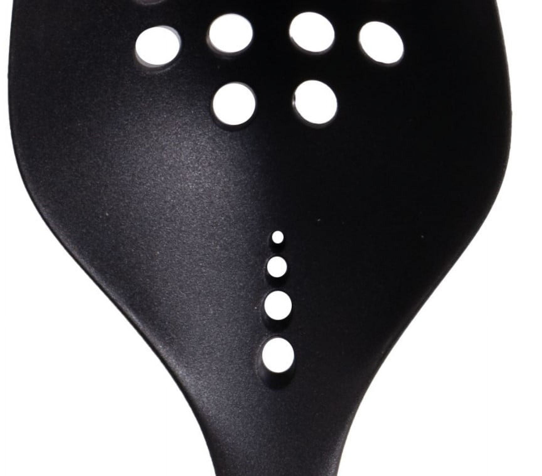 High-Precision Cooking Spoon with Bamboo Handle, 12.6"2.7", & Bamboo, Black - Multi-Purpose Hand Tool for Daily Meal Prep Detail