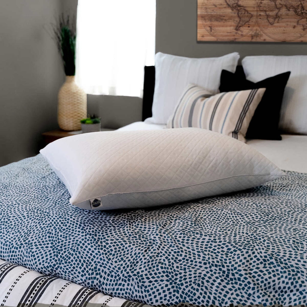 Orthopedic Support Pure Luxury Queen Eternaloft Bed Pillows - Hypoallergenic, Machine Washable (2 Count) - Hotel Quality Plush Sleeping Pillows Detail