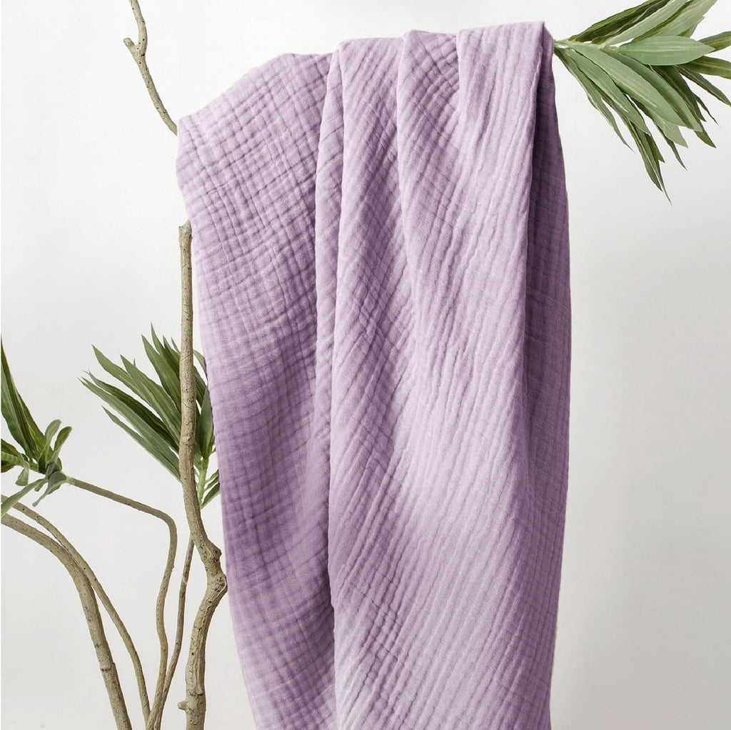 Super Soft Flannel 100% Cotton Muslin Blanket Large 50" x 70", 6 Layers Lightweight and Breathable Throw Blankets for Couch, Soft Coolin... - Cozy Fleece Throw Blanket for Couch & Bed Detail