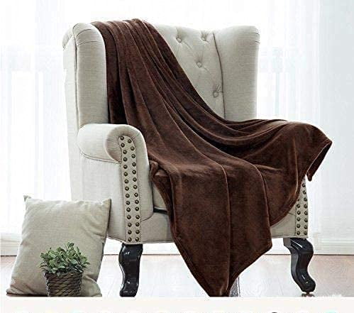 Reversible Sherpa Single Solid Color Hypoallergenic 60”L x 50”W Fleece Throw Blanket for Fall, Winter, Spring, Summer, Men, Women, Chil... - Luxury Knitted Decorative Throw Blanket with Fringes Detail