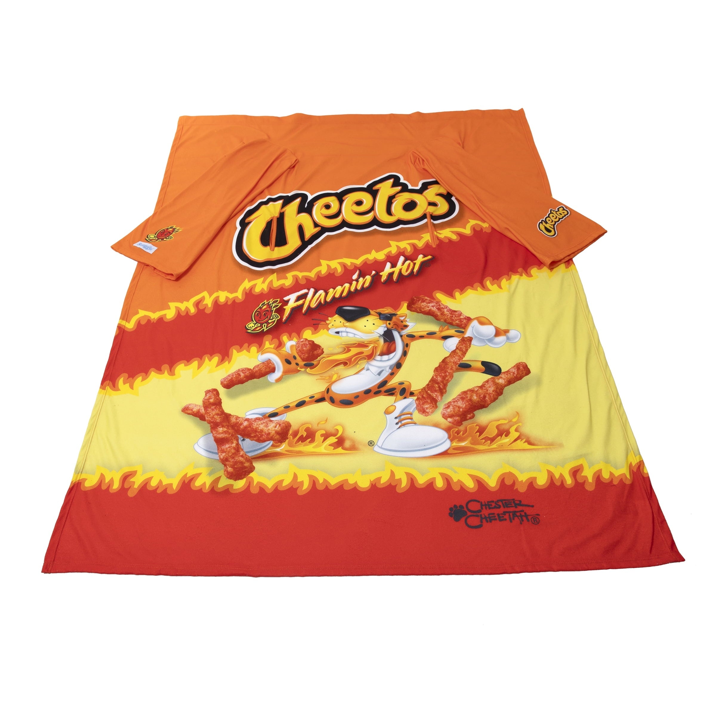 Cozy Fleece Cheetos Flaming Hot Wearable Blanket - Lightweight Plush Warm Blanket for All Seasons Detail