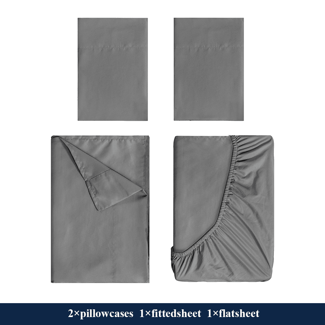 Cooling Sateen Full Size Bed Sheets, 4 Piece Sheets 14” Deep Pocket Sheet & Pillowcase Sets Soft Microfiber Luxury Bedding Fitted Sh... - Breathable Egyptian Cotton Flat & Fitted Sheets Detail