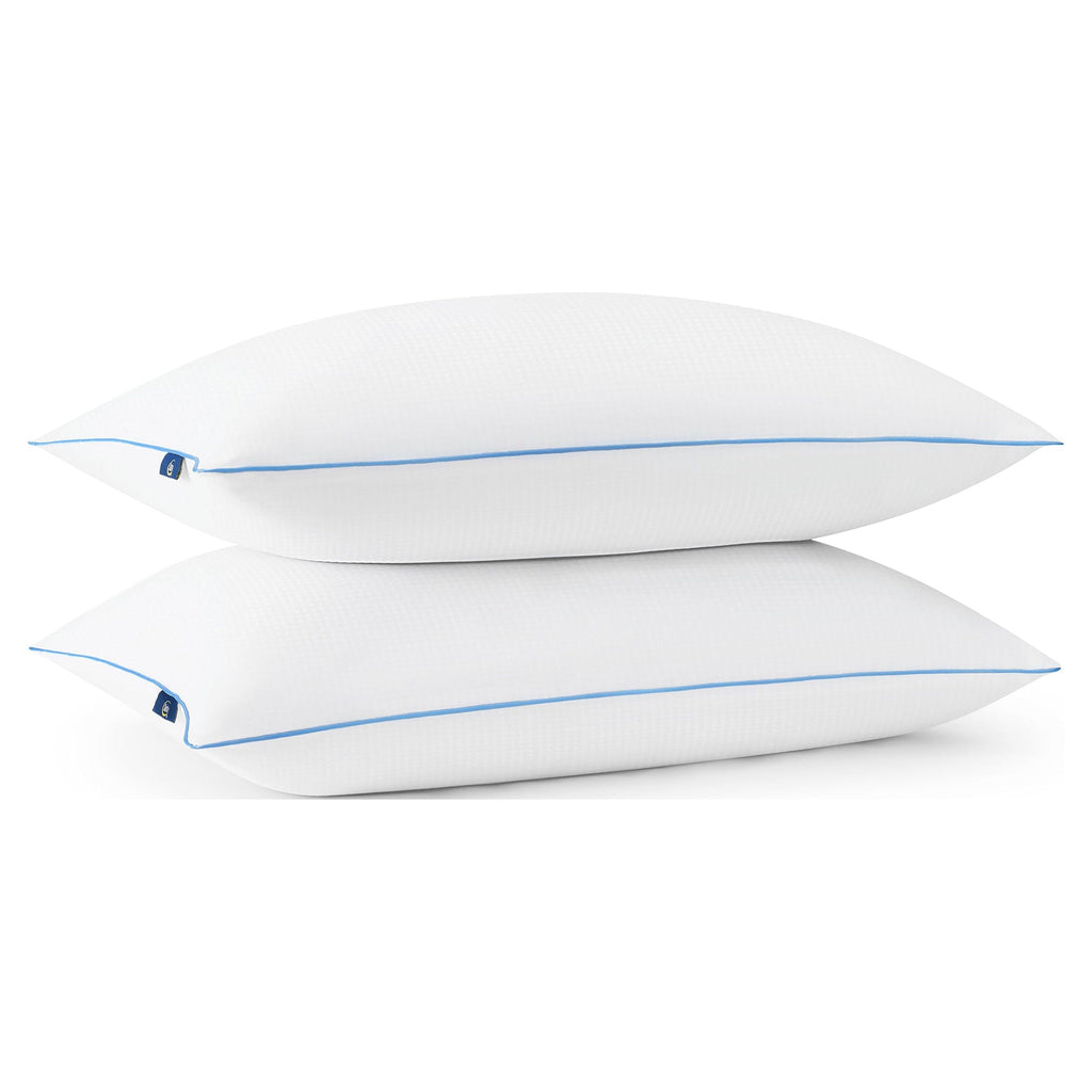 Orthopedic Support Cool Nites Bed Pillow, Standard/Queen, 2 Pack - Orthopedic Shredded Foam Bed Pillow Set Detail