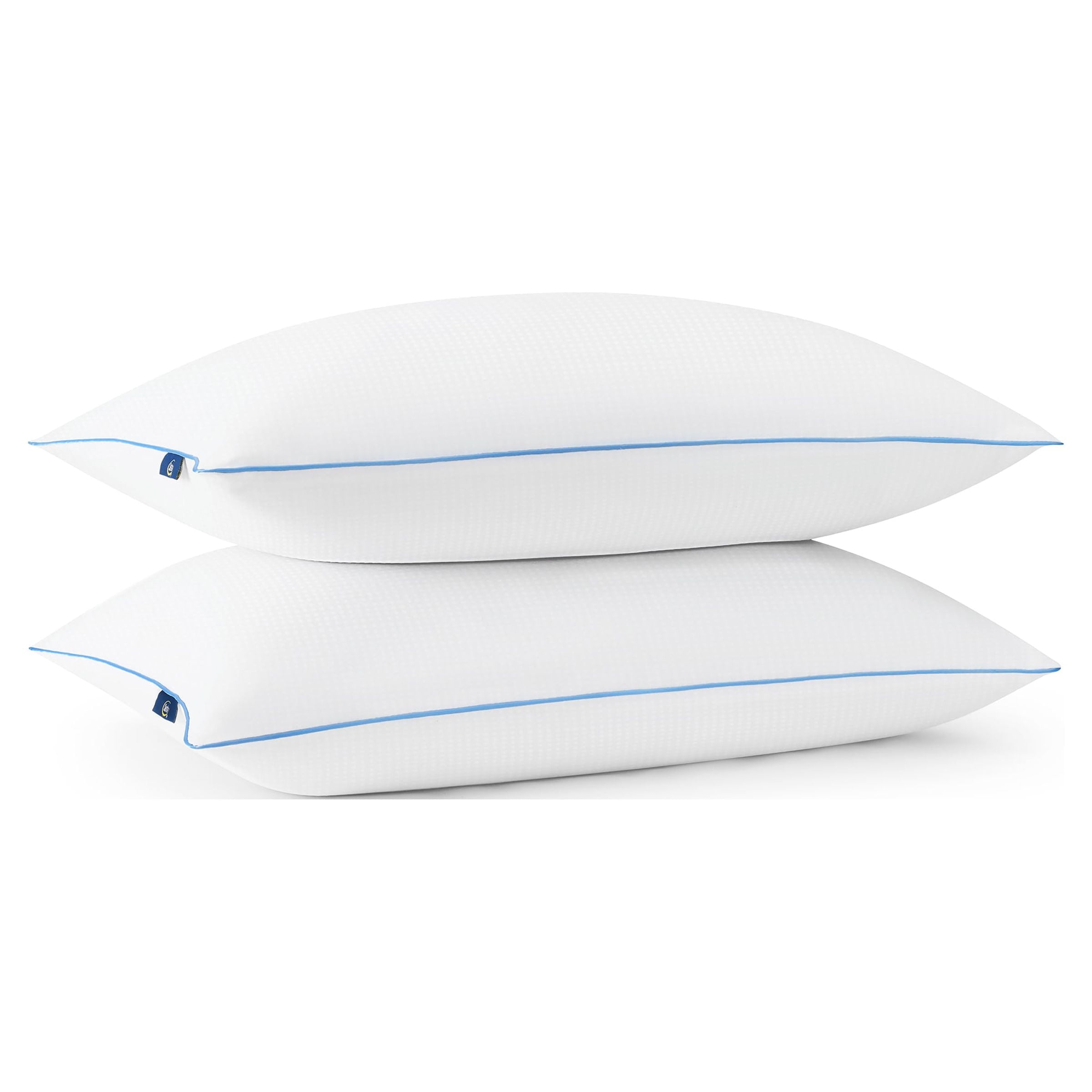 Orthopedic Support Cool Nites Bed Pillow, Standard/Queen, 2 Pack - Orthopedic Shredded Foam Bed Pillow Set Detail