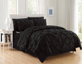 Fluffy Down Alternative 8 Pieces Prestige Soft and Comfortable Collection Comforter Set, Full/Queen, Black - Luxurious Quilted Duvet Cover Set - Default Title