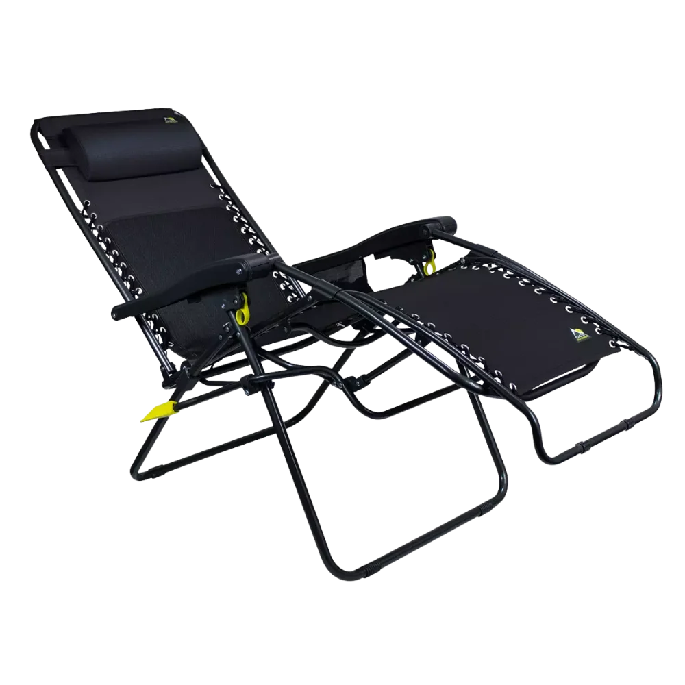 Sand-Friendly Freeform Zero Gravity Lounger Bundle - Choice 507 - Low-Profile Reclining Beach Chair with Backpack Straps Detail