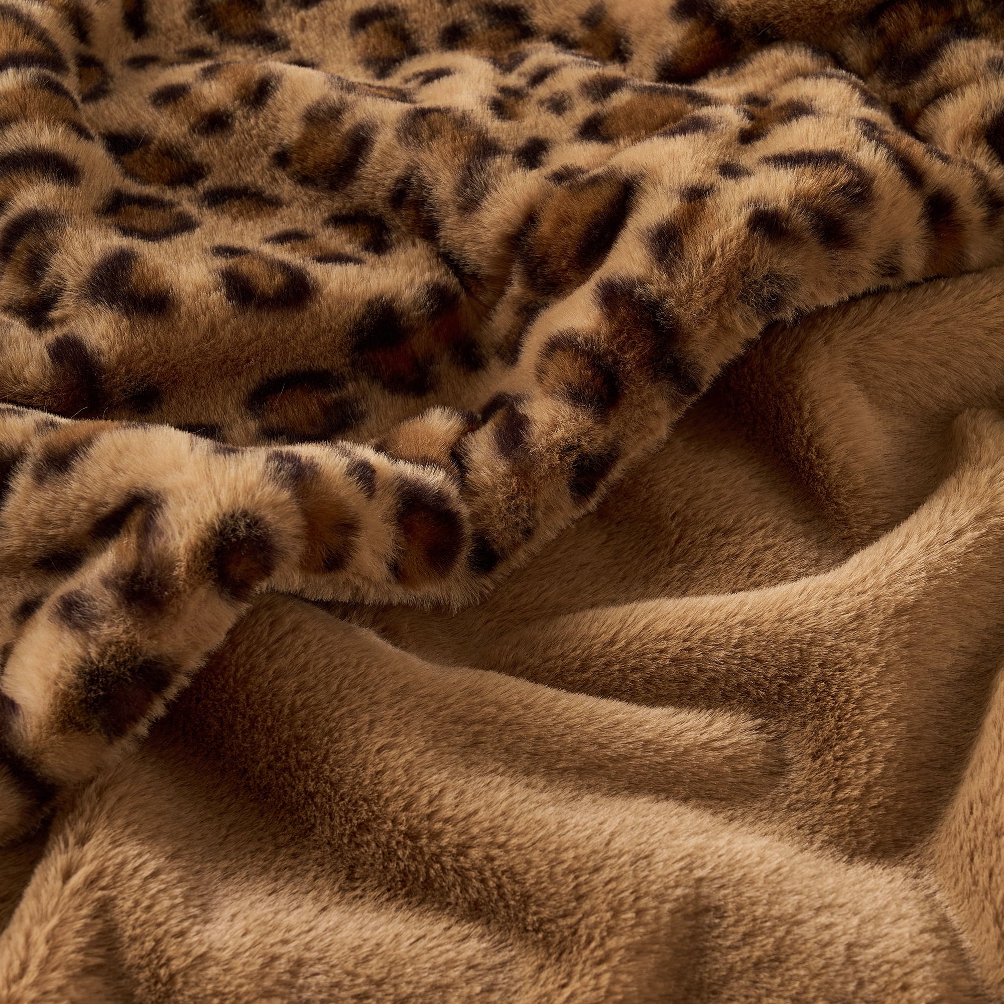 Lightweight Warm Leopard Print Throw Blanket Soft Cozy Fluffy Plush Cheetah Print Blanket for Home Decor,50"x60",Brown - Cozy Fleece Throw Blanket for Couch & Bed Detail