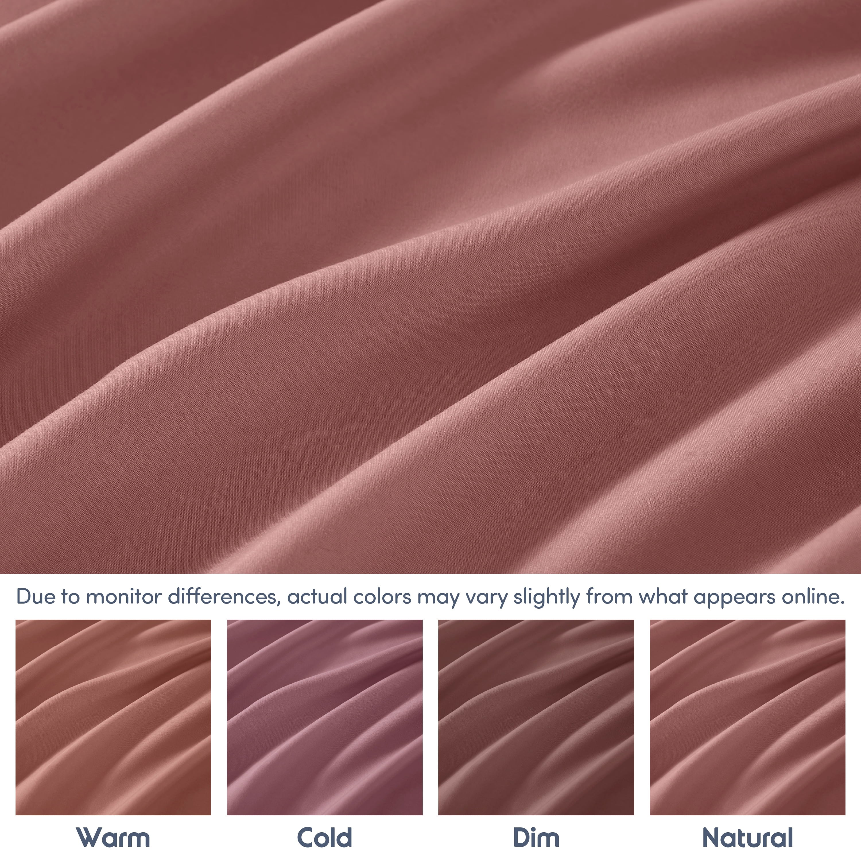 Ultra-Soft Extra Deep Pocket Twin XL Fitted Sheet Only, Fits 18" to 24" Mattress, Soft Microfiber Fitted Bed Sheet, Pink Clay - Breathable Egyptian Cotton Flat & Fitted Sheets Detail