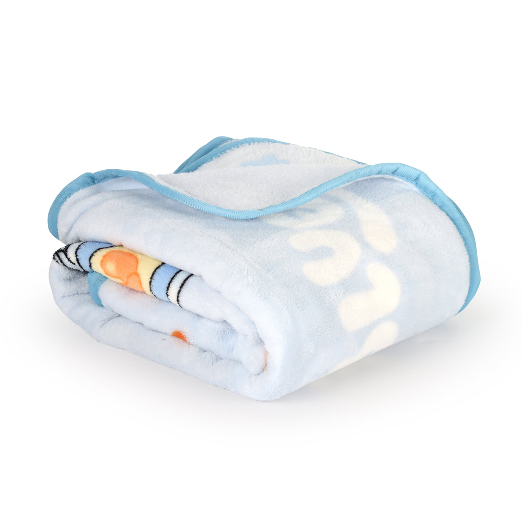 Lightweight Warm Family Kids Throw Blanket, Soft Coral Fleece, Multicolor, 46" x 60" - Super Soft Reversible Sherpa Flannel Blanket Detail