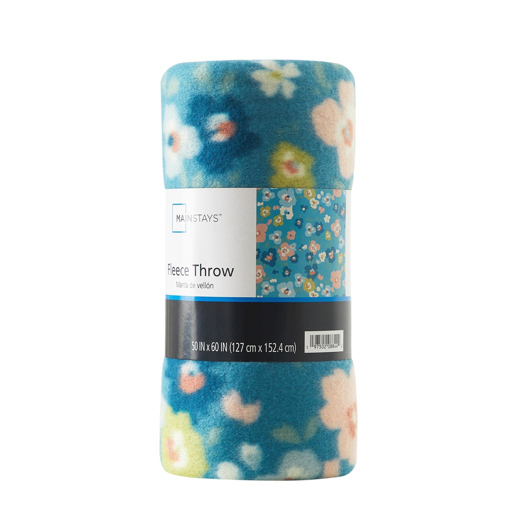 Reversible Sherpa Cozy Fleece Throw Blanket Delightful Floral 50" x 60", All Ages - Super Soft Reversible Sherpa Flannel Blanket Detail