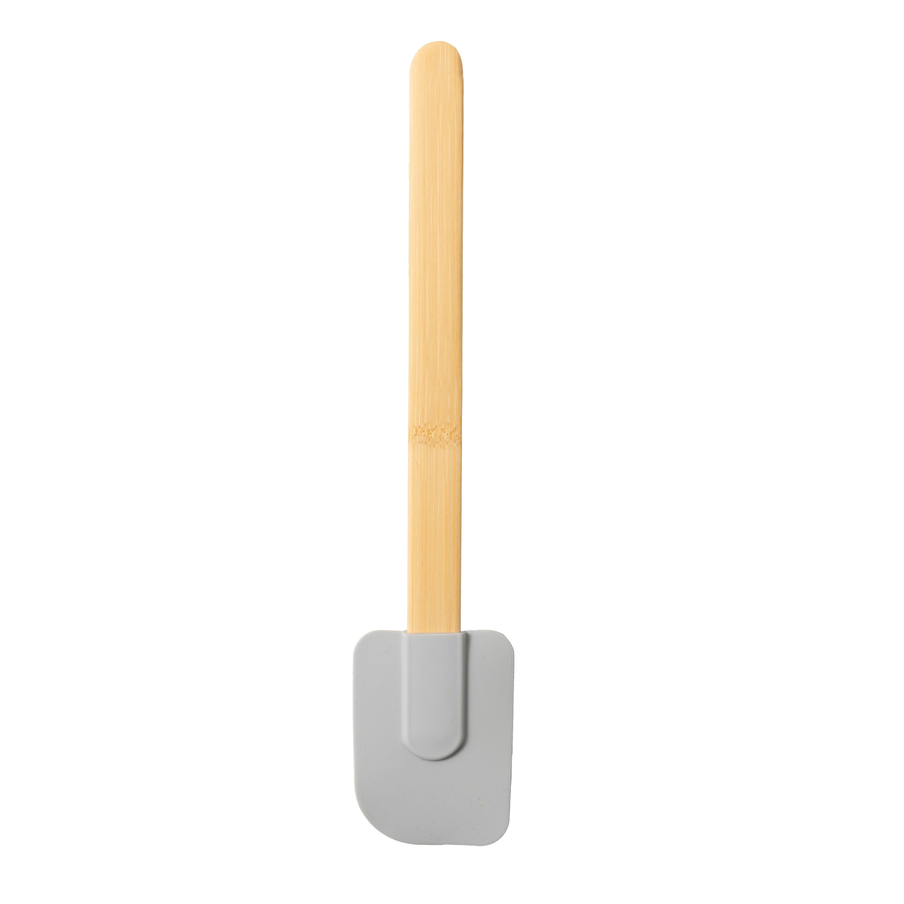 Professional Grade Silicone Spatulas Set 4 with Bamboo Handles, Blue - Heavy Duty Stainless Steel Kitchen Shears Detail