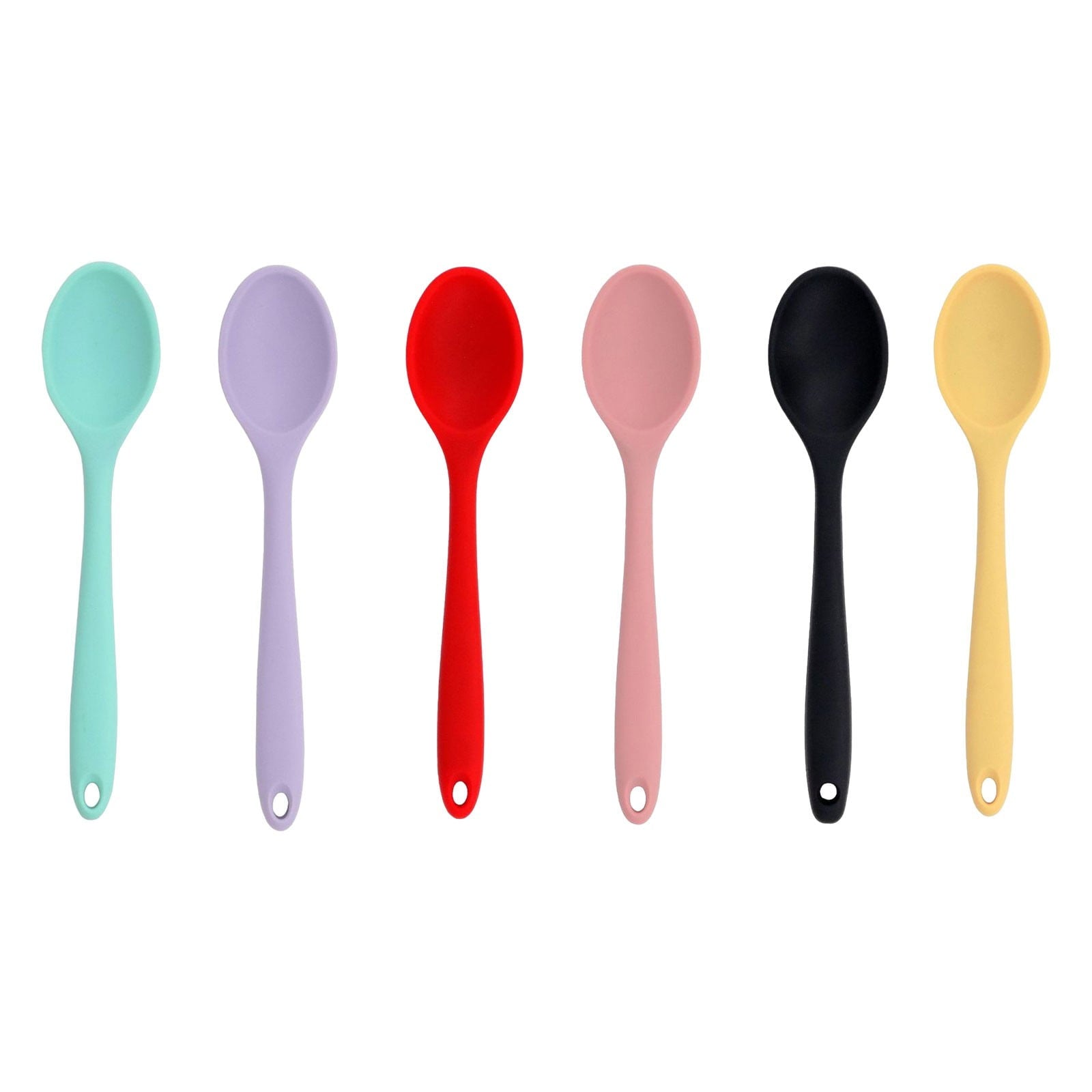 Non-Stick Safe Silicone Slotted Spoon, High Heat Resistant Silicone Cooking Spoon, 2Pcs Nonstick Silicone Mixing Spoon, Durable Kitc... - Ergonomic Kitchen Tongs and Cooking Spoon Utensil Detail
