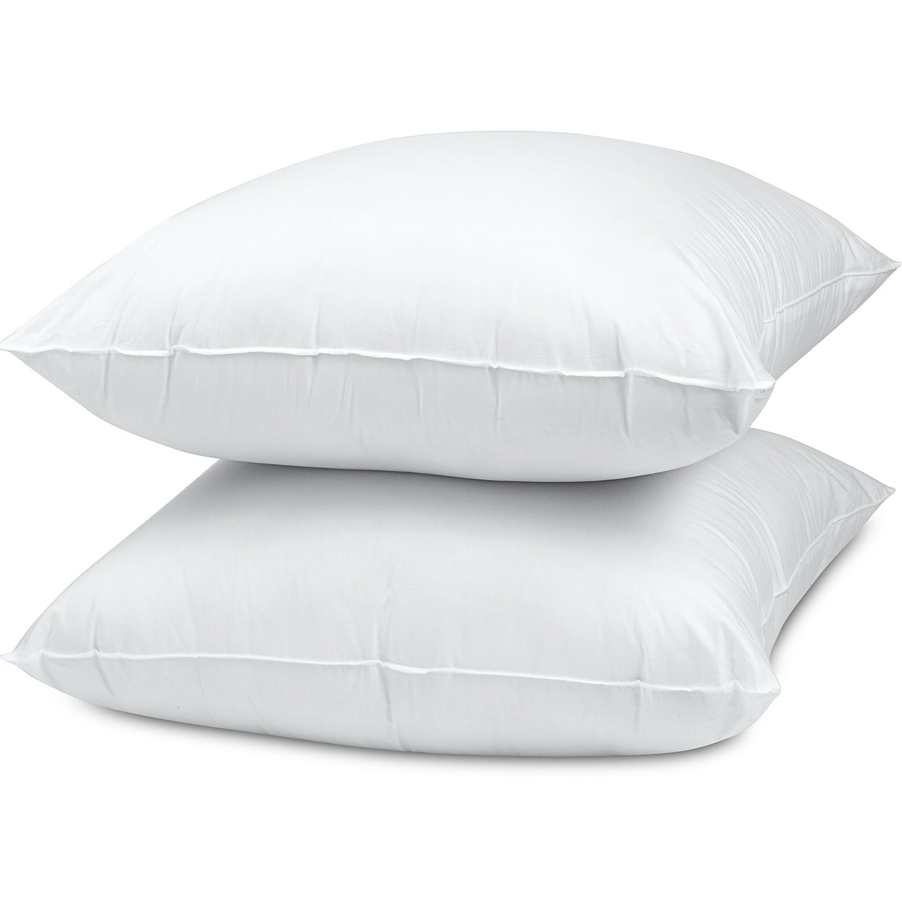 Fluffy Shredded Cotton Euro Throw Pillow, 26" x 26", White- Allergy Defense Fabric - Hotel Quality Plush Sleeping Pillows Detail