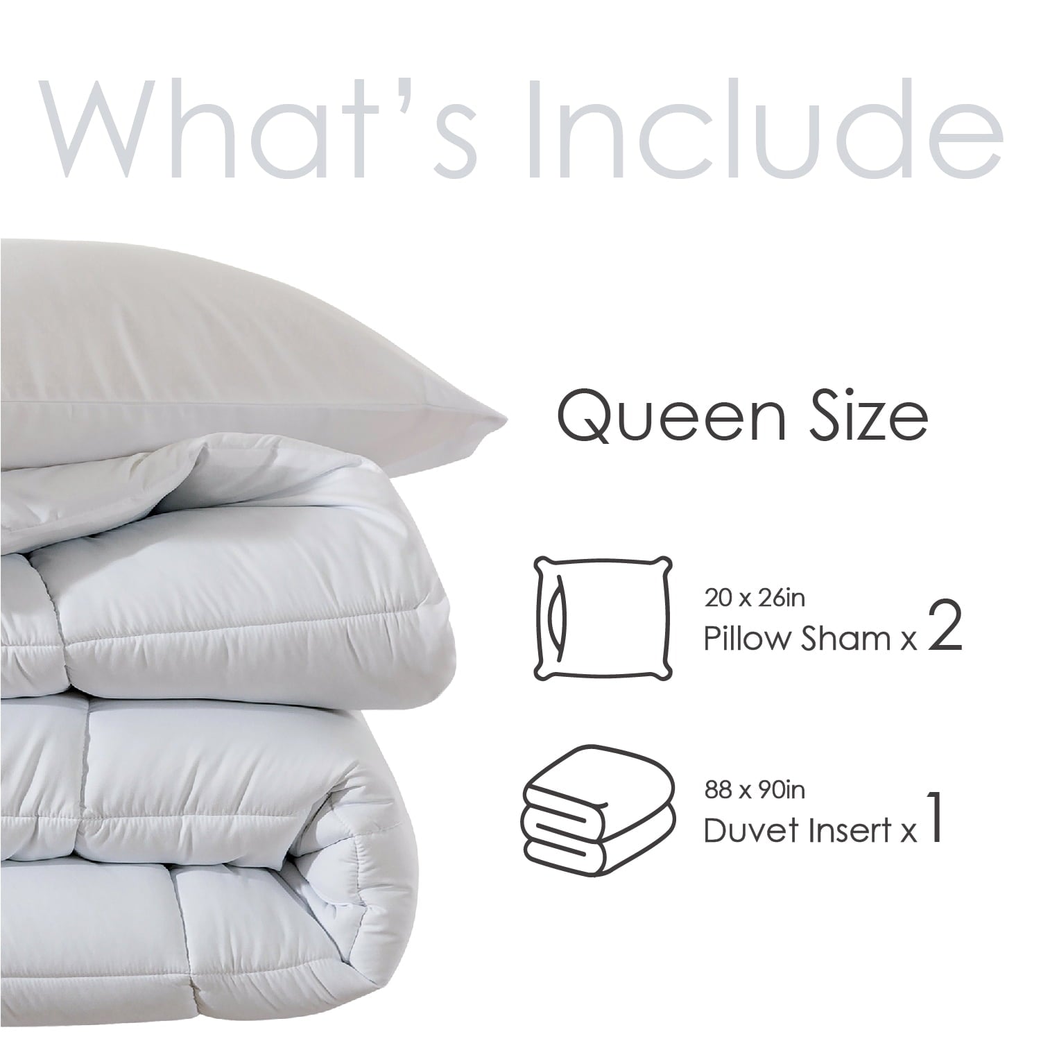 Heavyweight Warmth Queen Size 3-Piece All-Season Down Alternative Comforter Set Deep Black (Comforter and Pillowcase Bedding Set / bed i... - Luxurious Quilted Duvet Cover Set Detail