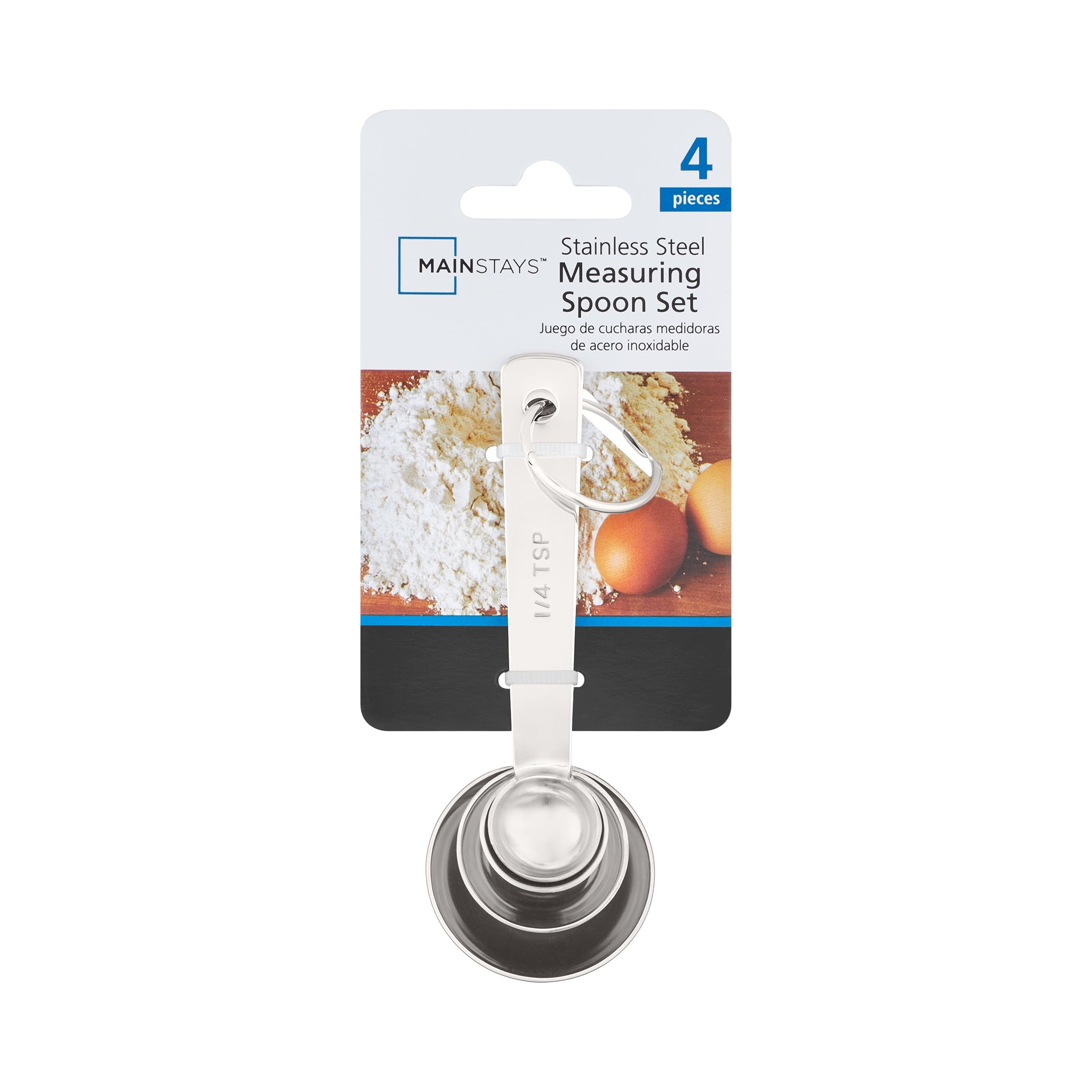 Multi-Functional Kitchen Stainless Steel 4-Piece Nesting Measuring Spoons Set, Stainless Steel Finish - Innovative Kitchen Helper for Modern Cooking Detail