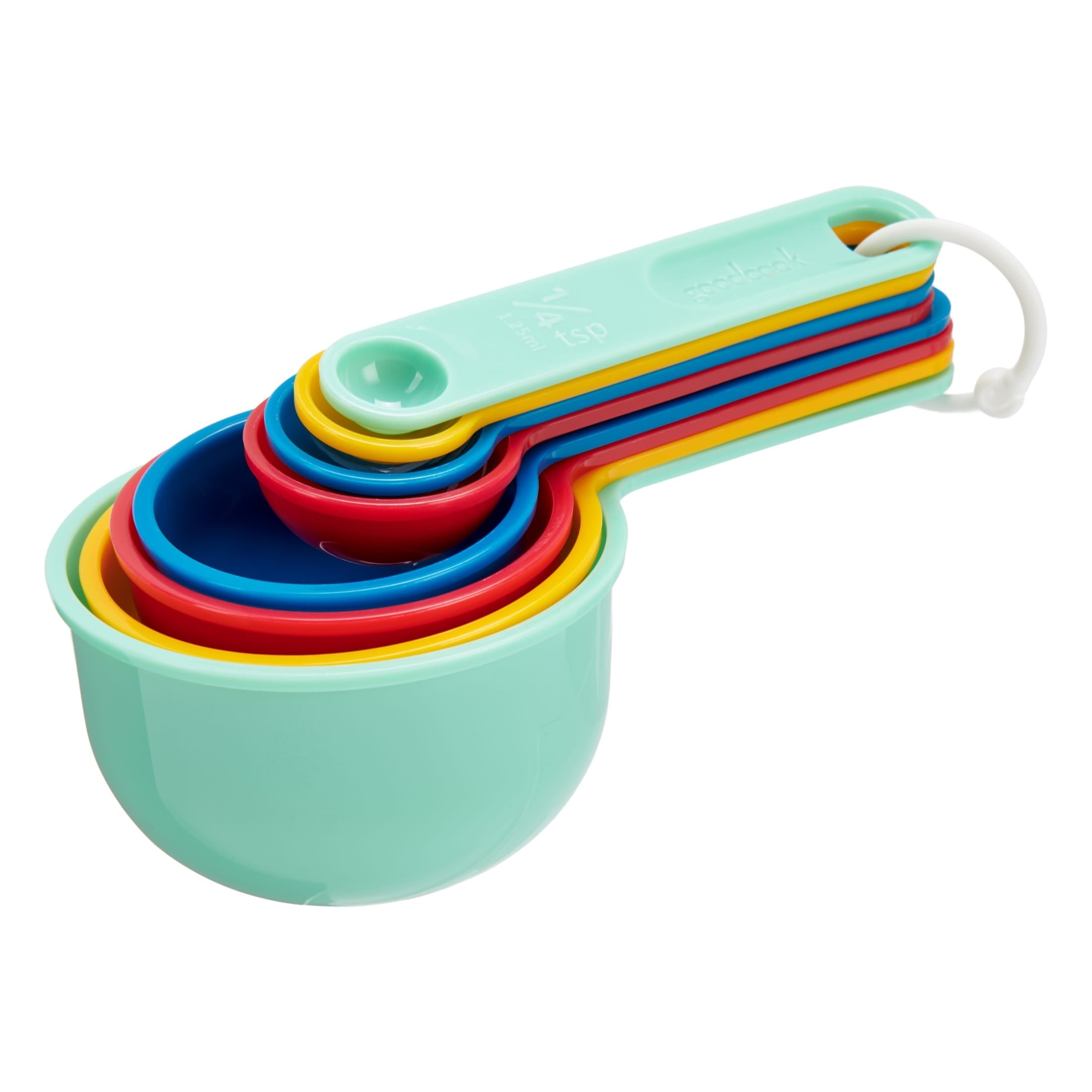 Innovative Measuring Cups And Spoons, Set Of 8 Nesting With Storage Ring - Kitchen Gadget Tool for Quick Food Prep Detail