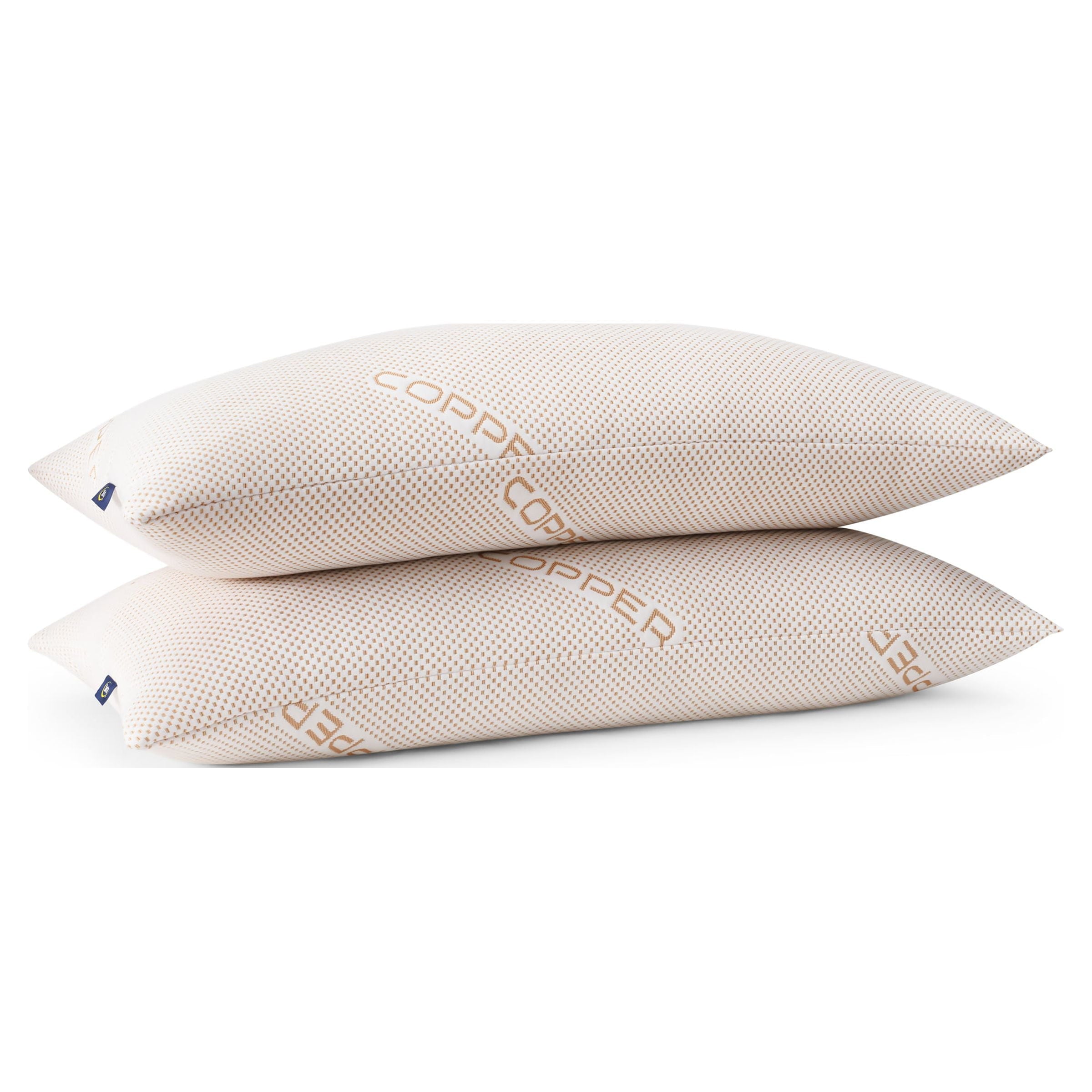 Decorative Plump Copperloft King Bed Pillow, 2 Pack, Hypoallergenic - Orthopedic Shredded Foam Bed Pillow Set Detail