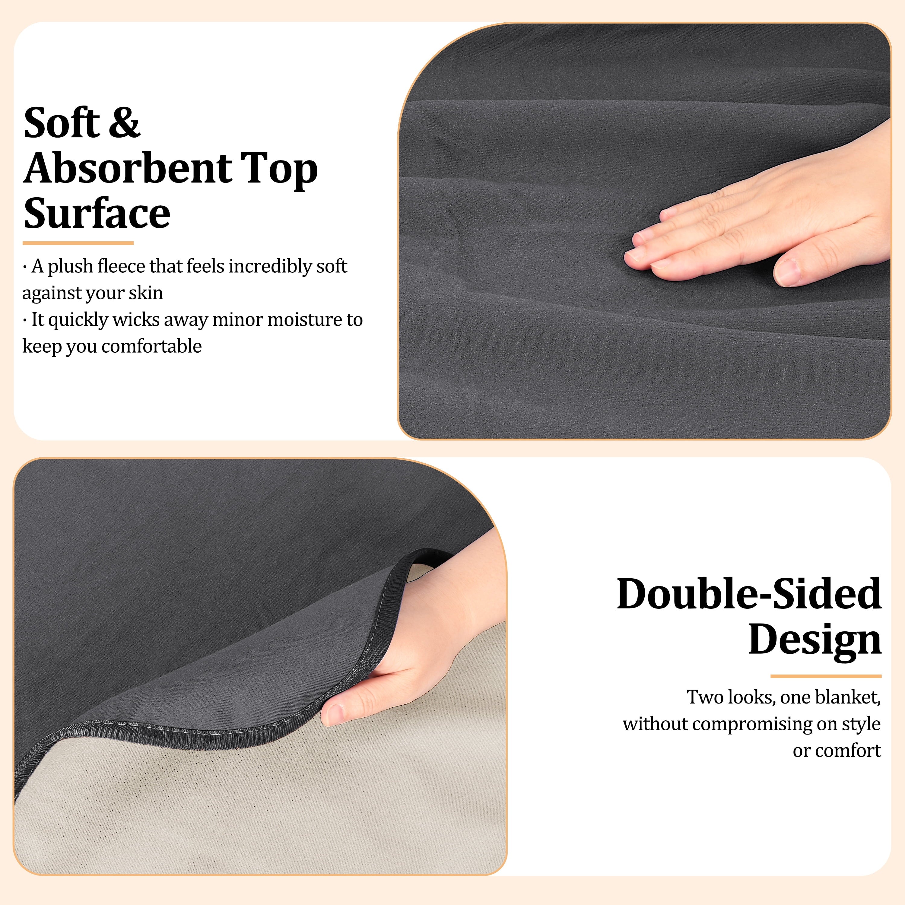 Reversible Sherpa Waterproof Blanket for Couch, Reversible Washable Sofa Bed Coverlet Protector | Leak Proof, Comfortable | for People ... - Cozy Fleece Throw Blanket for Couch & Bed Detail