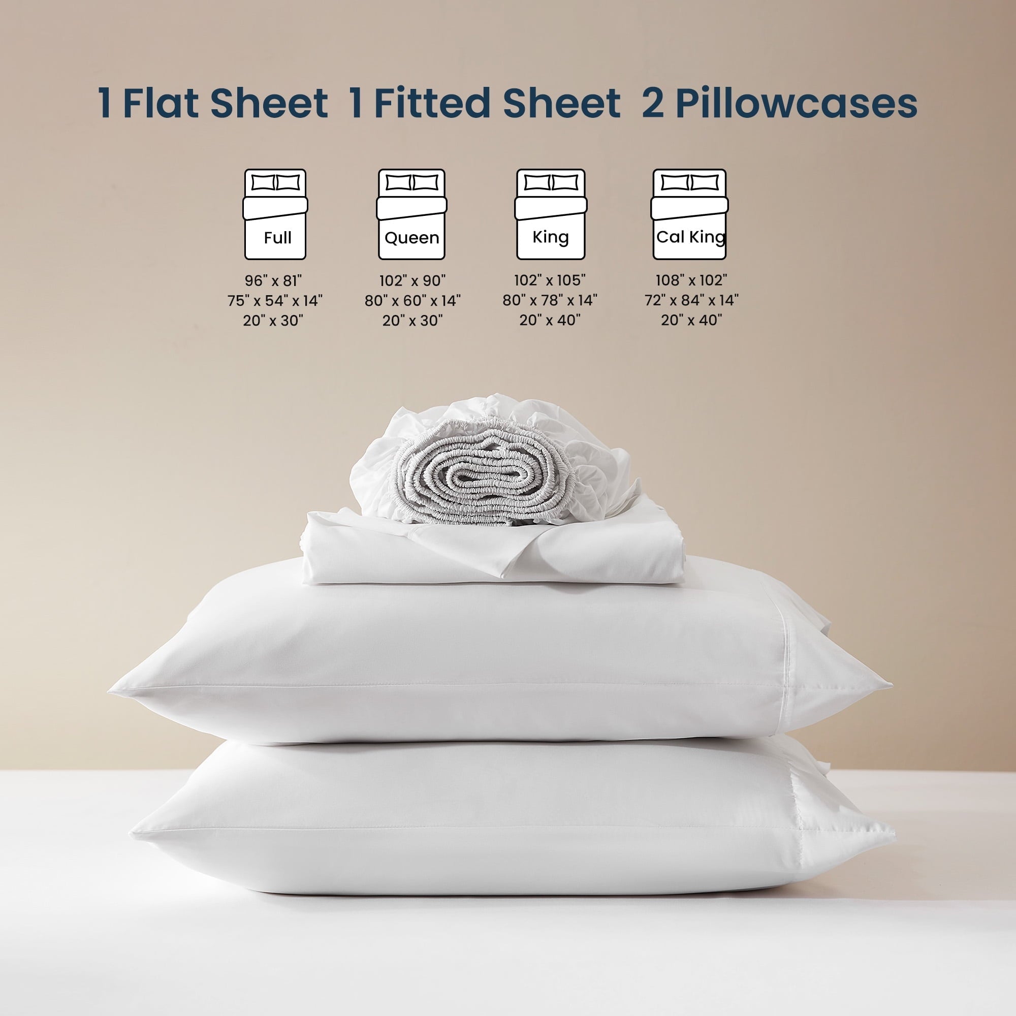 Ultra-Soft Nanotex Super Soft Cooling Twin Bed Sheets Set for Kids 3 Piece - Easy Care Fitted Flat Sheet & Pillowcase Sets - Wri... - Luxury Bed Sheet Set with Deep Pockets Detail