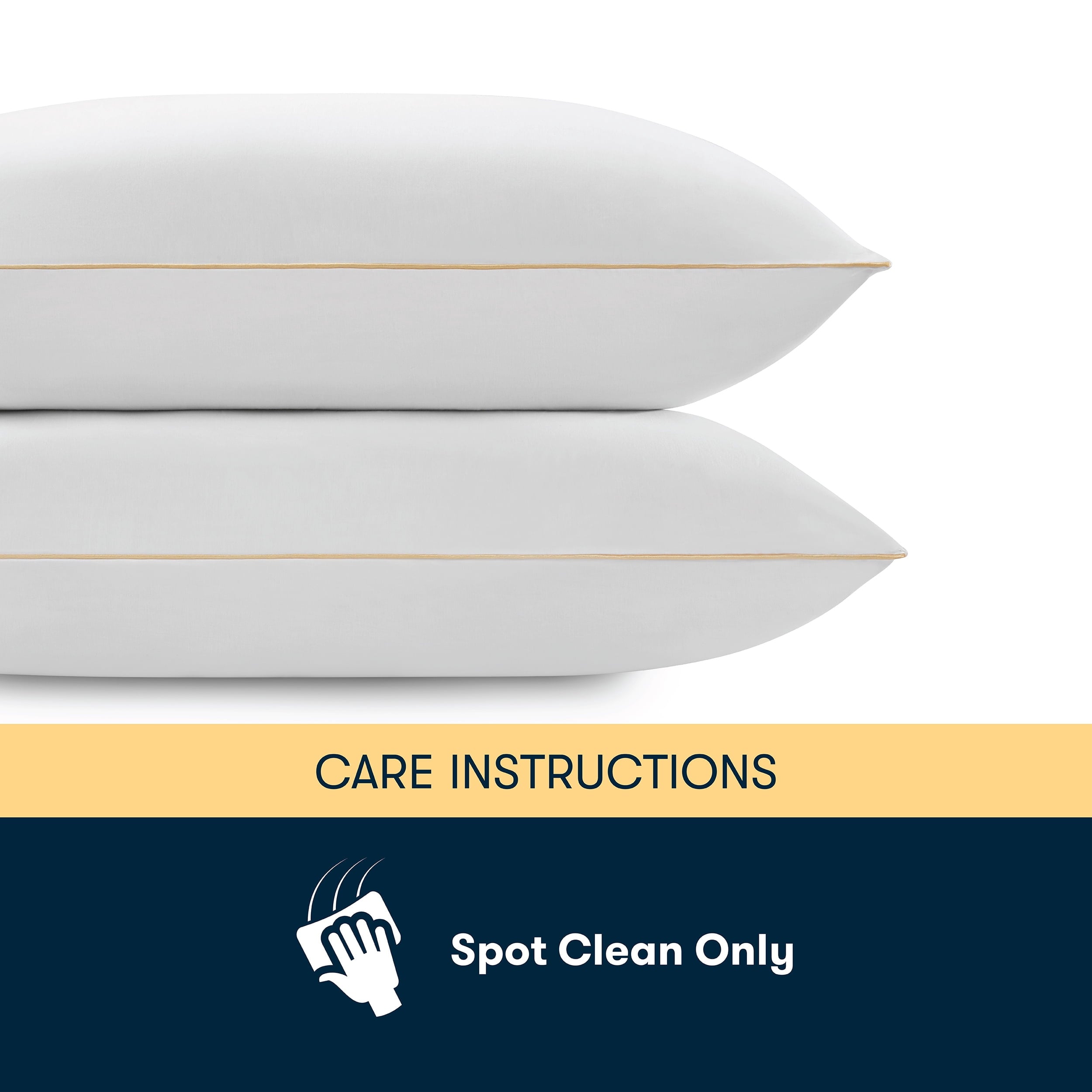 Decorative Plump pedic Bounce Back Standard/Queen Bed Pillow, Hypoallergenic Fill - Hotel Quality Plush Sleeping Pillows Detail