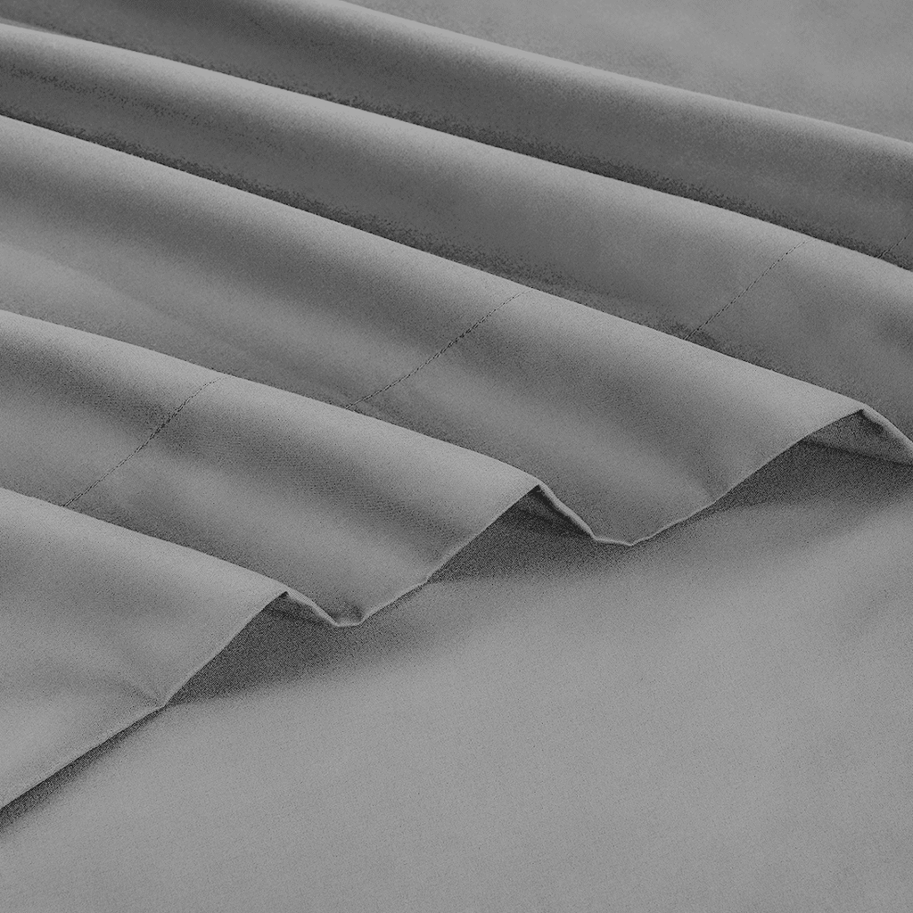 Cooling Sateen Full Size Bed Sheets, 4 Piece Sheets 14” Deep Pocket Sheet & Pillowcase Sets Soft Microfiber Luxury Bedding Fitted Sh... - Breathable Egyptian Cotton Flat & Fitted Sheets Detail