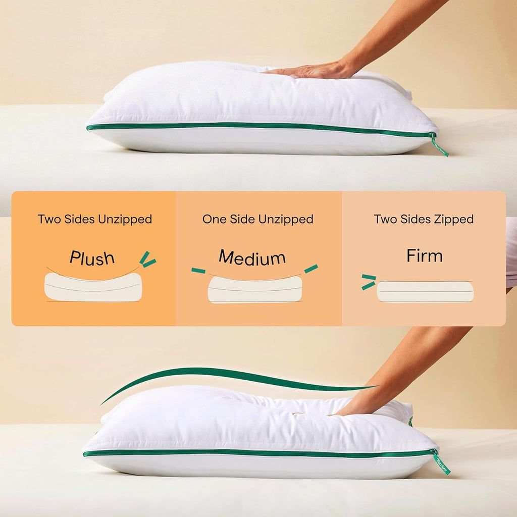 Orthopedic Support Marlow Adjustable Memory Foam Bed Pillow - Neck and Back Support For Side, Back and Stomach Sleepers - Standard/Queen... - Hotel Quality Plush Sleeping Pillows Detail