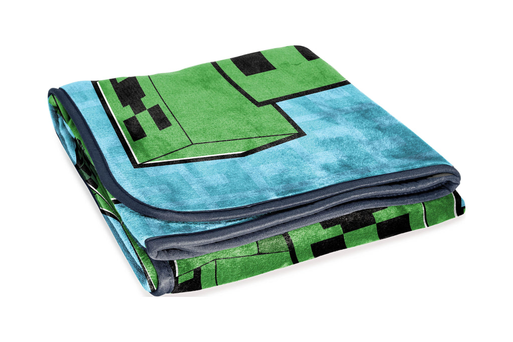 Lightweight Warm Kids Silk Touch Throw Blanket, 46 x 60, Microfiber, Blue - Super Soft Reversible Sherpa Flannel Blanket Detail