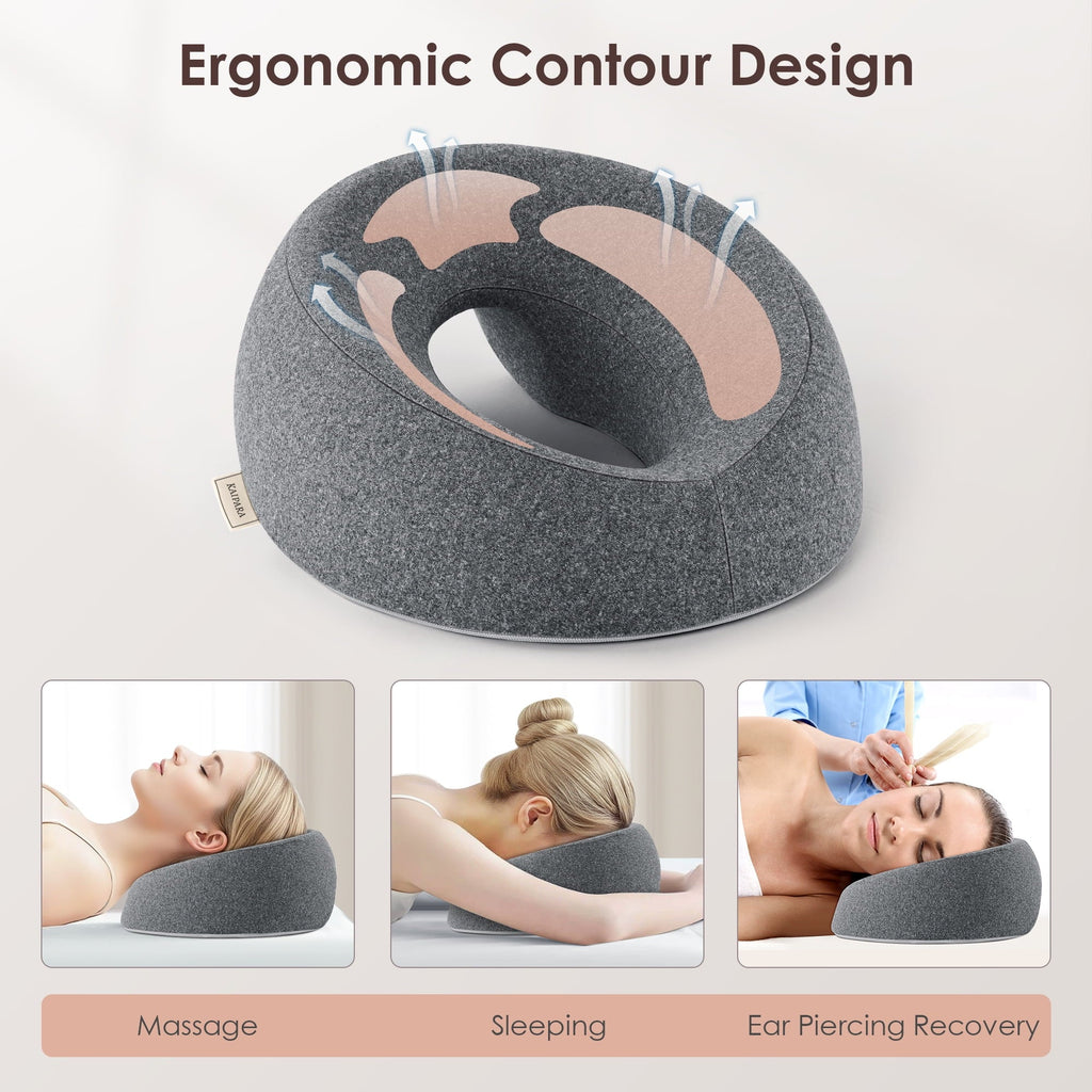 Decorative Plump Face Down Pillow Massage Headrest for Bed, Memory Foam Pillow Face Cradle Support for Stomach Sleepers, Eye Post-Surg... - Decorative Throw Pillow Cushion for Sofa & Bed Detail