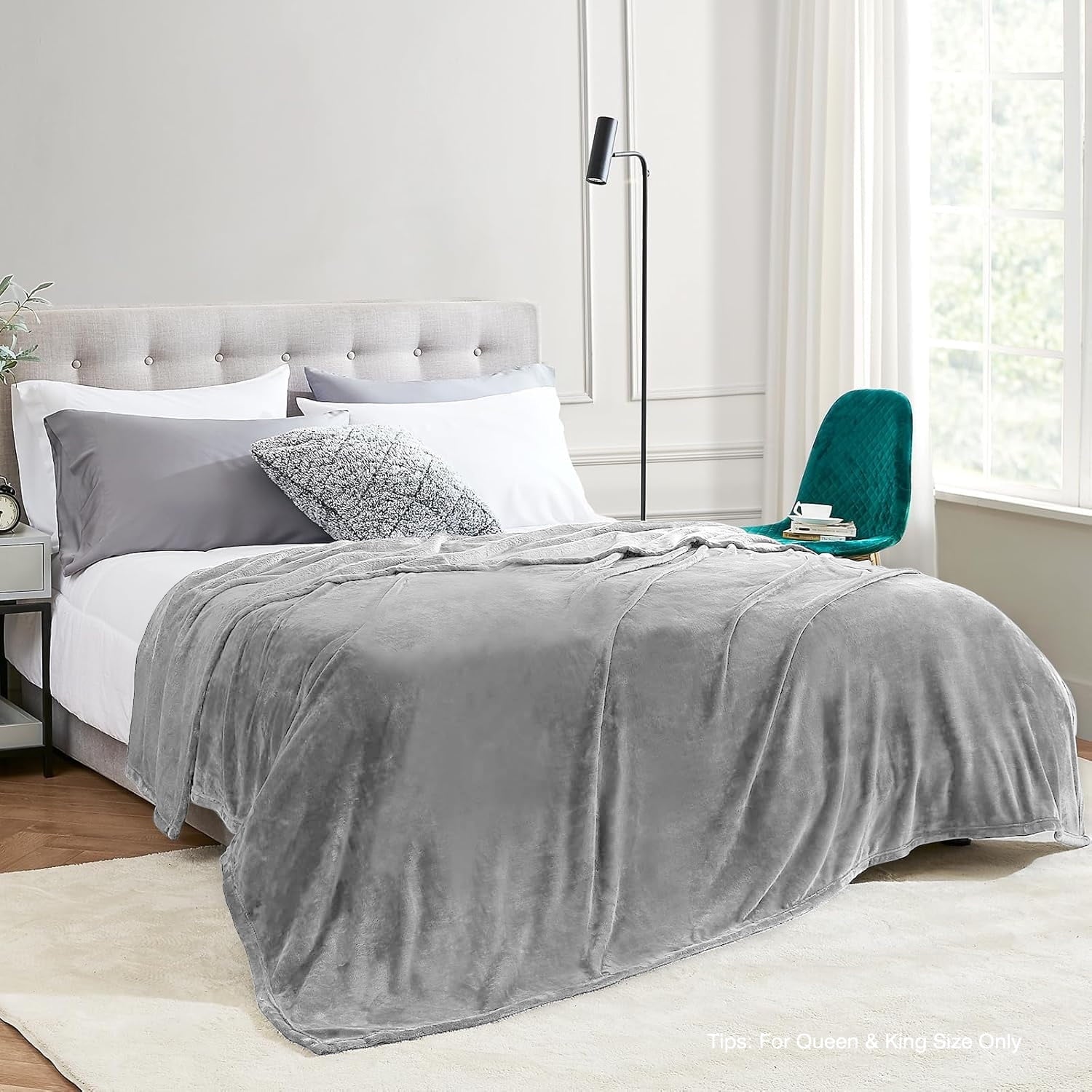 Super Soft Flannel Twin Size Blanket for Bed, 60x80inch Super Cozy Soft Bed Blanket for Sleep Snap, Lightweight Reversible Blankets and ... - Luxury Knitted Decorative Throw Blanket with Fringes Detail
