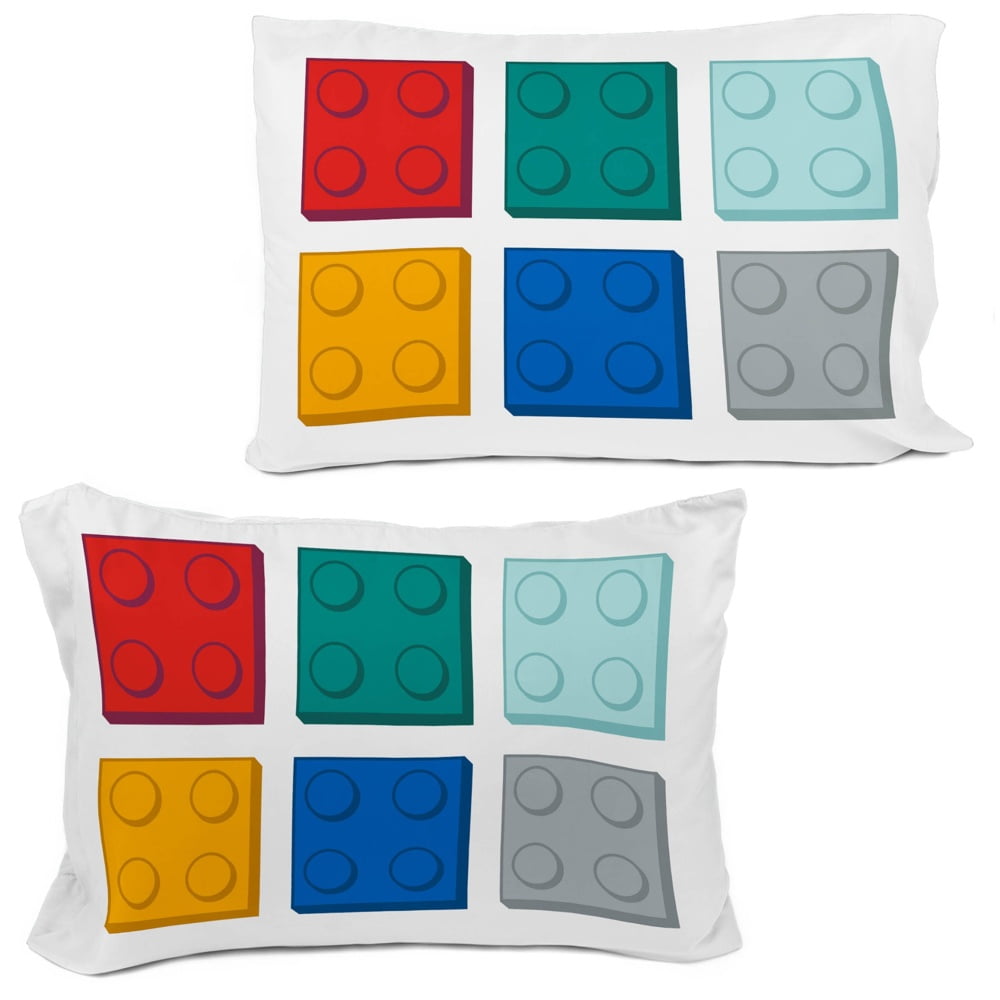 Heavyweight Warmth Kids 2 Piece Multicolor Reversible Comforter and Pillowcase Bedding Set, Twin/Full - All-Season Down Alternative Comforter Insert Detail