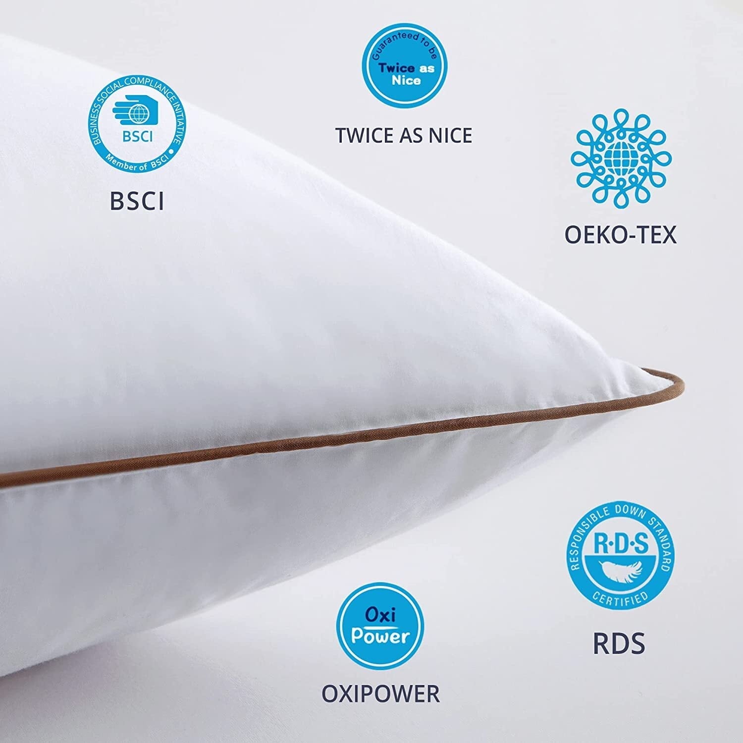Fluffy Shredded Down Feather Pillows for Bed 20 x 30 Inches Queen Size Set of 2, Medium Firm Luxury Cooling Hotel Collection Feather ... - Orthopedic Shredded Foam Bed Pillow Set Detail