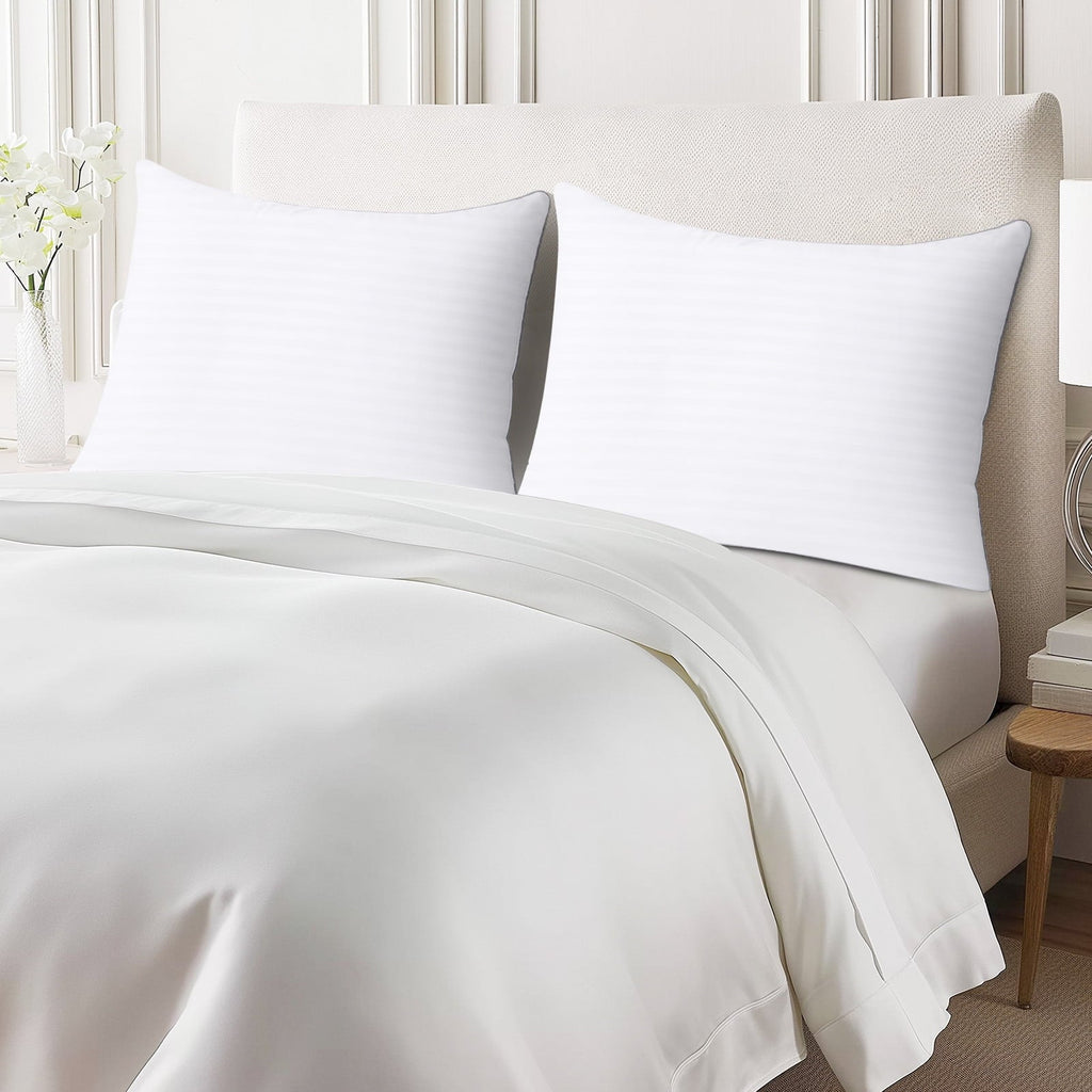 Hotel Collection Pillows Standard Size Set of 2, Hotel Quality, Down Alternative Gusseted Bed Pillows for Side, Back, And Stomach Slee... - Orthopedic Shredded Foam Bed Pillow Set Detail