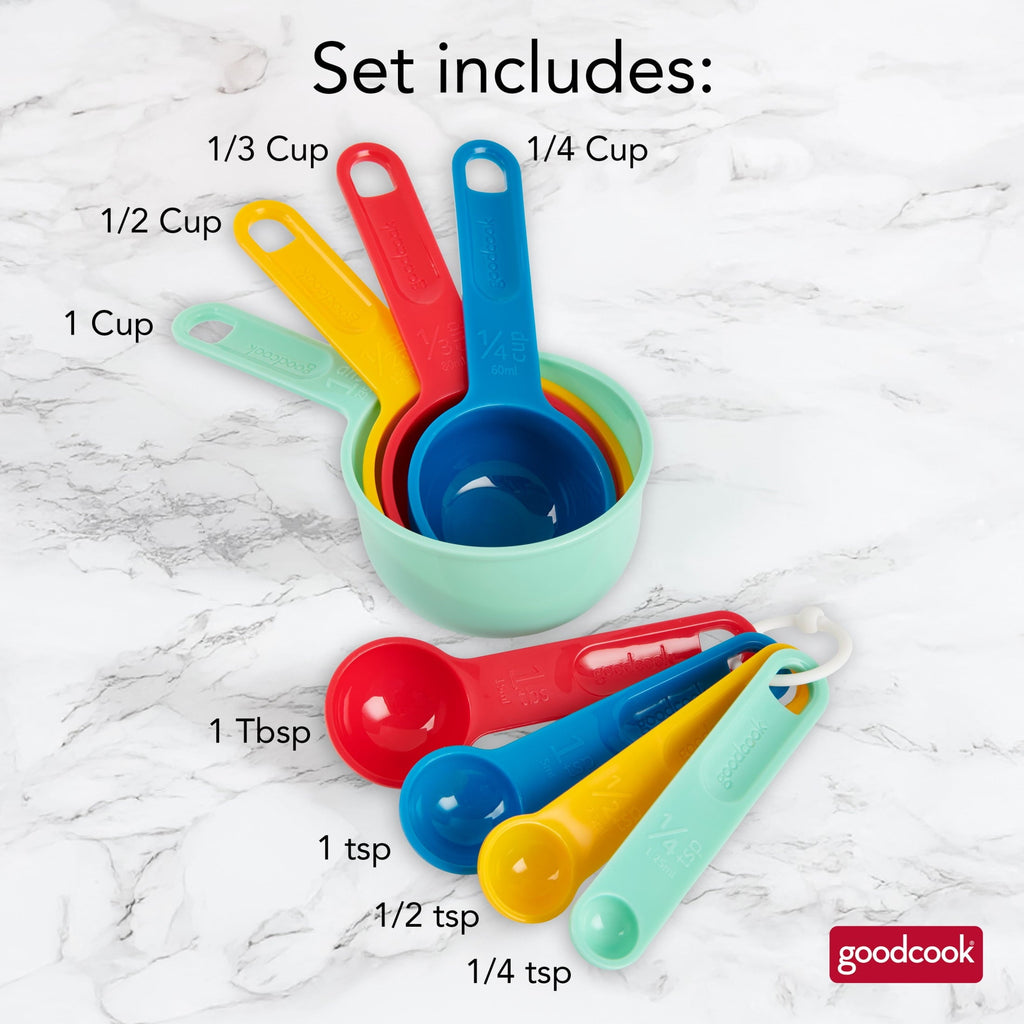 Innovative Measuring Cups And Spoons, Set Of 8 Nesting With Storage Ring - Kitchen Gadget Tool for Quick Food Prep Detail