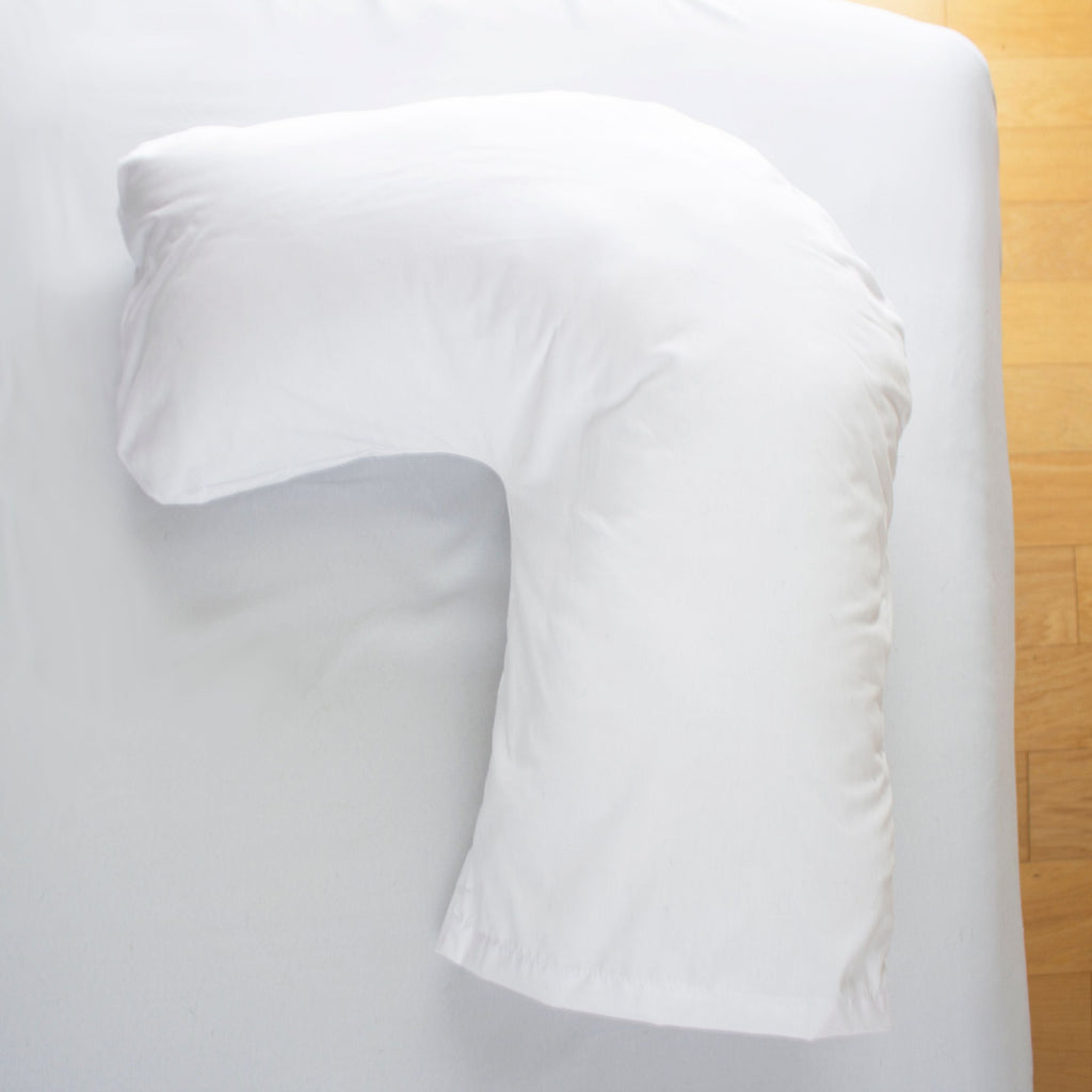 Ergonomic Memory Foam Hugg-A-Pillow 17" x 22" Bed Pillow White 554-7915-1900 - Orthopedic Shredded Foam Bed Pillow Set Detail