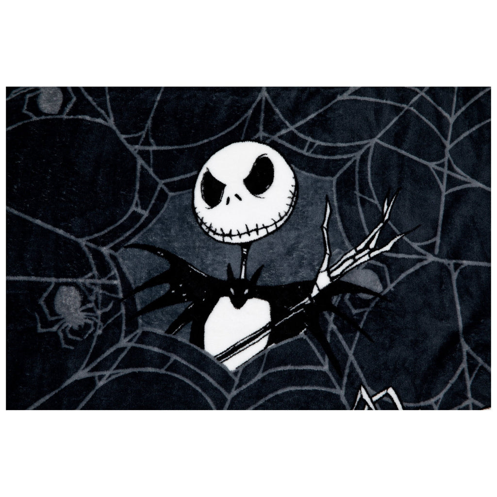 Super Soft Flannel Nightmare Before Christmas Jack Skellington 62x90 Plush Throw Blanket, 100% Polyester - Lightweight Plush Warm Blanket for All Seasons Detail