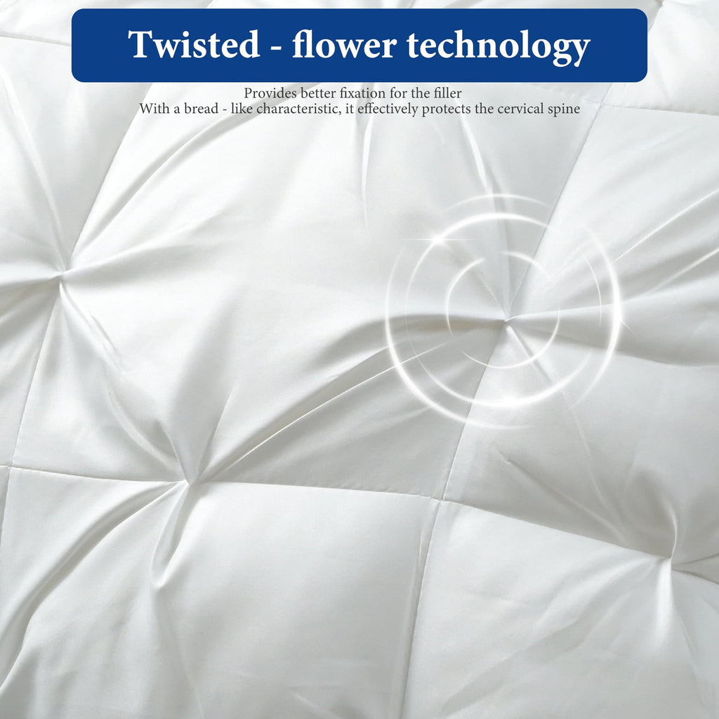 Orthopedic Support 2-Pack Luxurious Hotel-Quality ,Resistant to Flattening, All-Season,White - Orthopedic Shredded Foam Bed Pillow Set Detail