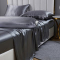 Premium Egyptian Cotton Luxury 5-Piece Satin Sheets Twin Silk Sheets Bed Sheet Set Ultra-Silky & Skin-Friendly Deep Pocket Bed Flat Fitted Sheet - Premium Ultra-Soft Pillowcase Pair for Sleeping - Default Title