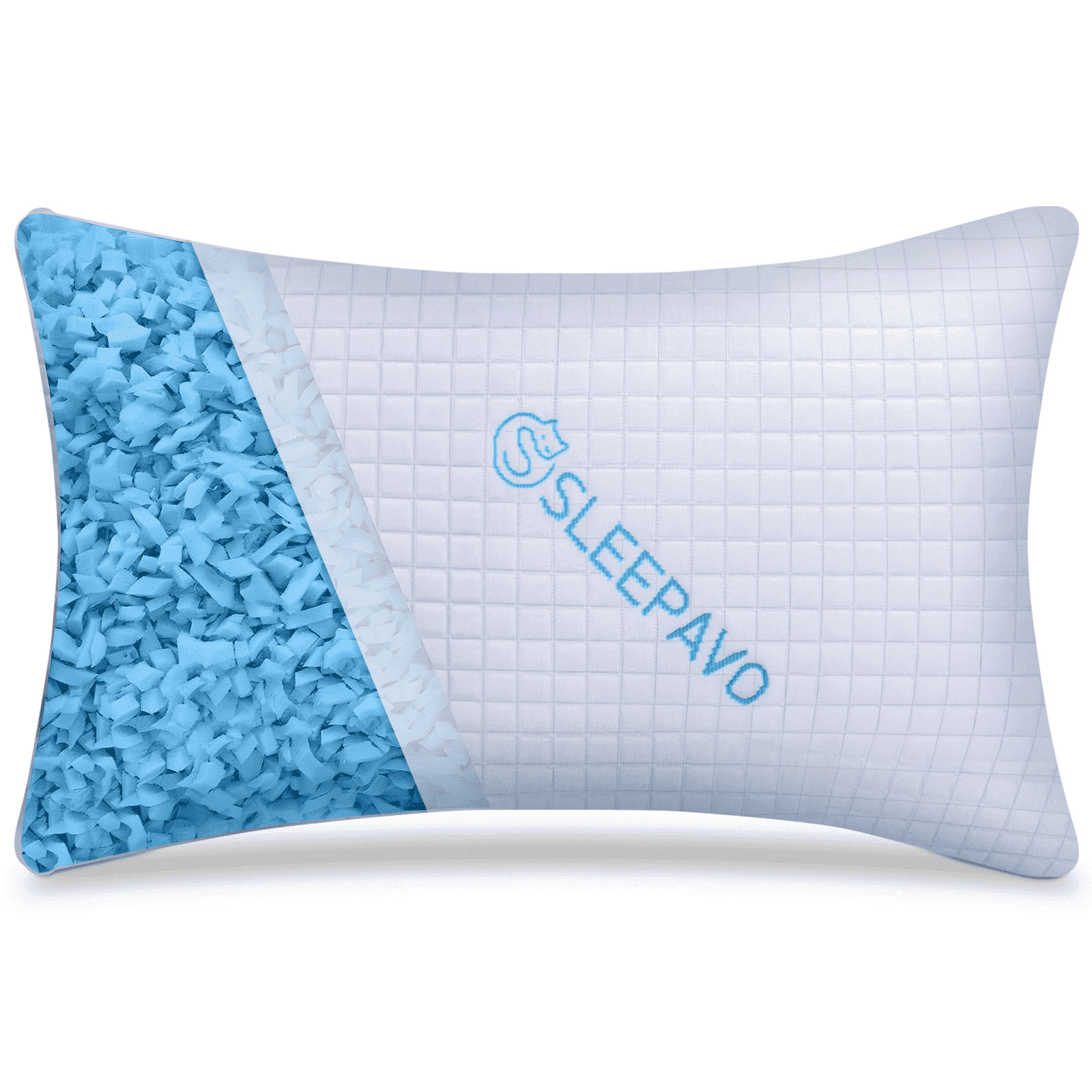 Hotel Collection Adjustable Shredded Memory Foam Pillow Queen Size - Soft or Firm Rayon Derived for Side Sleepers, Stomach & Back - Co... - Ergonomic Memory Foam Pillow for Neck Pain Support - Default Title