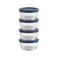 Whimsical Doughnut Glass Food Storage Containers with Lids, 1 Cup Round, Set of 4 - Deliciously Soft Cupcake Sensory Glob - Default Title