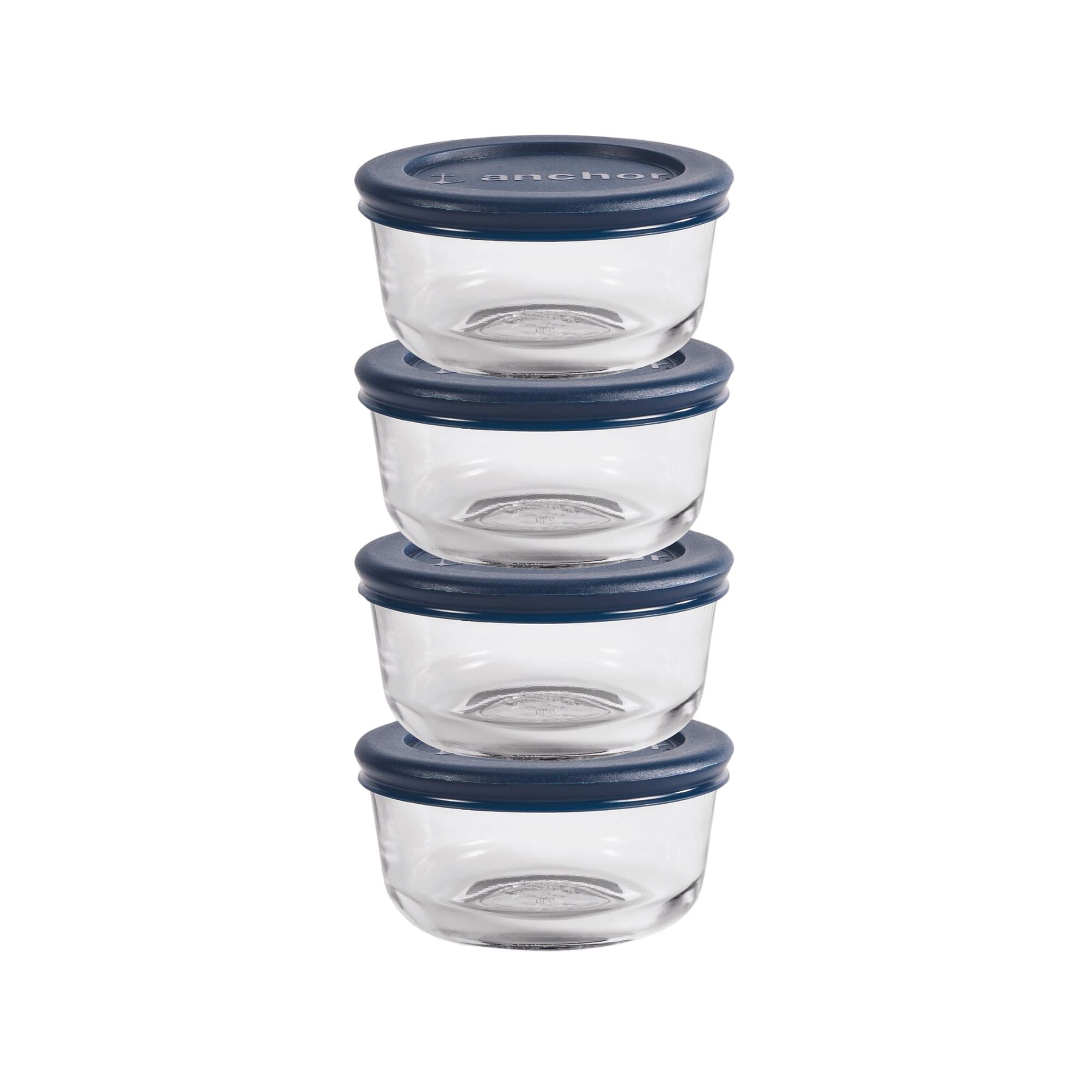 Whimsical Doughnut Glass Food Storage Containers with Lids, 1 Cup Round, Set of 4 - Deliciously Soft Cupcake Sensory Glob - Default Title