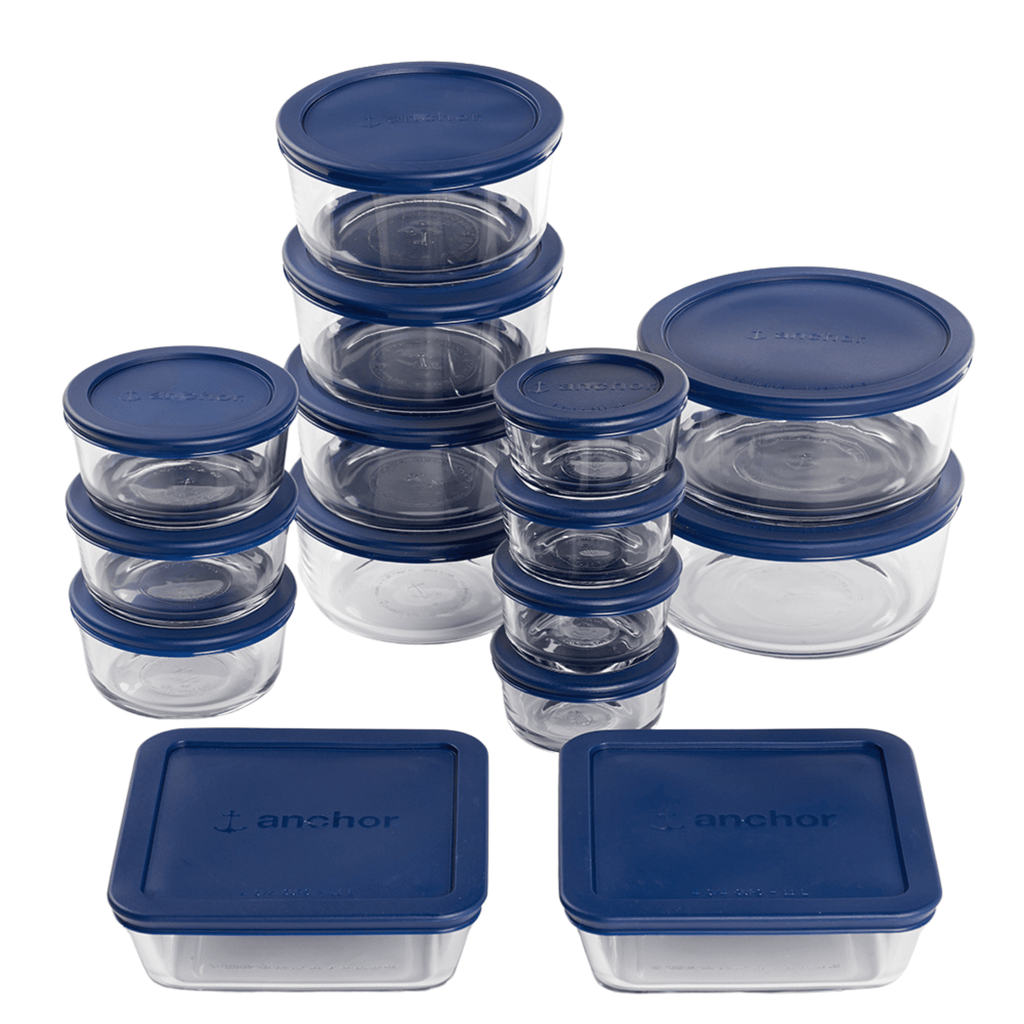 Sweet Treat Shaped Glass Food Storage Containers with SnugFit Lids, 30 Piece Set - Deliciously Soft Cupcake Sensory Glob - Default Title