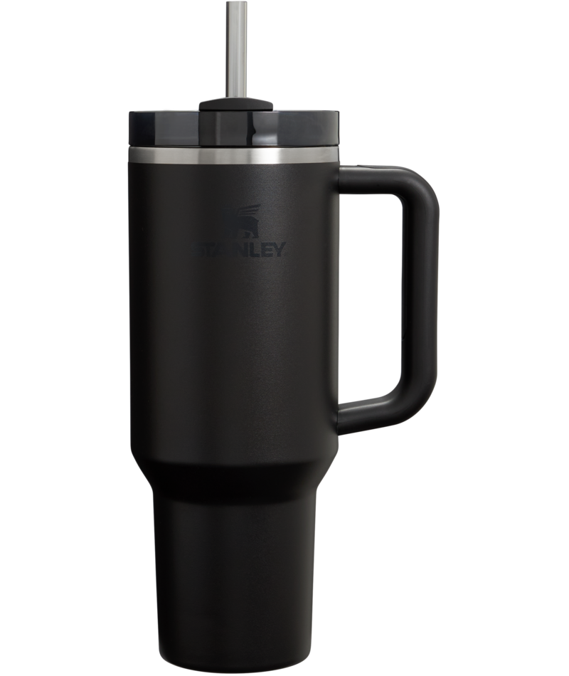 Large Capacity The Quencher H2.0 Flowstate Tumbler  | Stanley Create D332L - Double-Wall Vacuum Insulated Travel Tumbler with Straw - Black 2.0