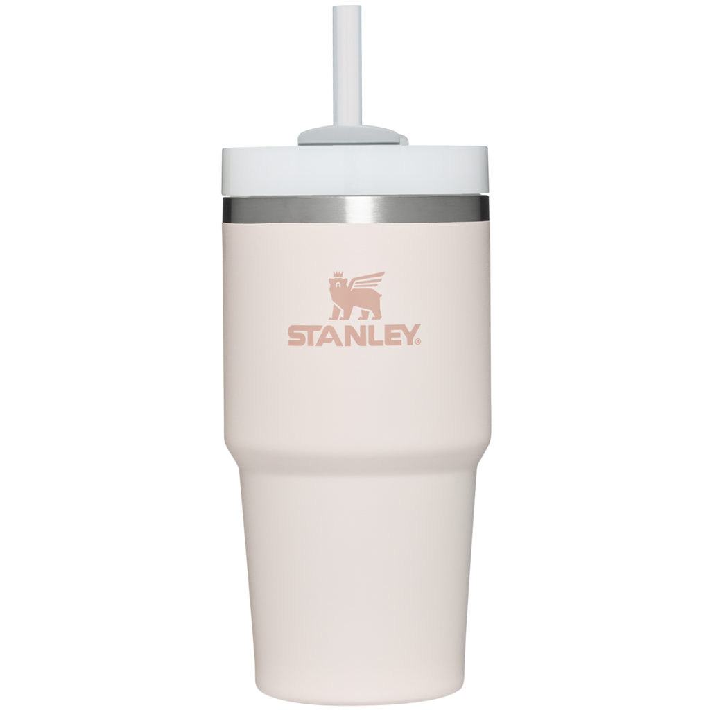Splash-Resistant FlowState The Quencher H2.0 Flowstate Tumbler D030T - Premium Stainless Steel Straw Cup for All-Day Hydration - Rose Quartz