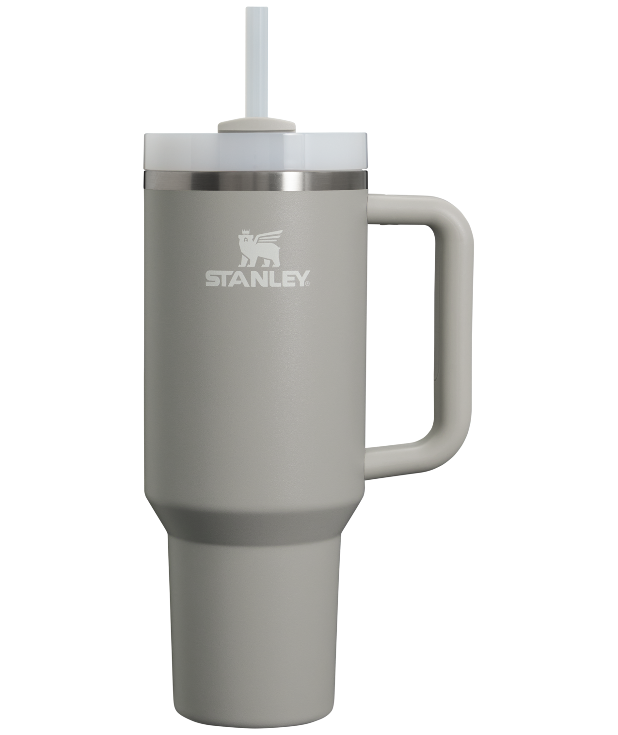 Large Capacity The Quencher H2.0 Flowstate Tumbler  | Stanley Create D332L - Double-Wall Vacuum Insulated Travel Tumbler with Straw - Ash