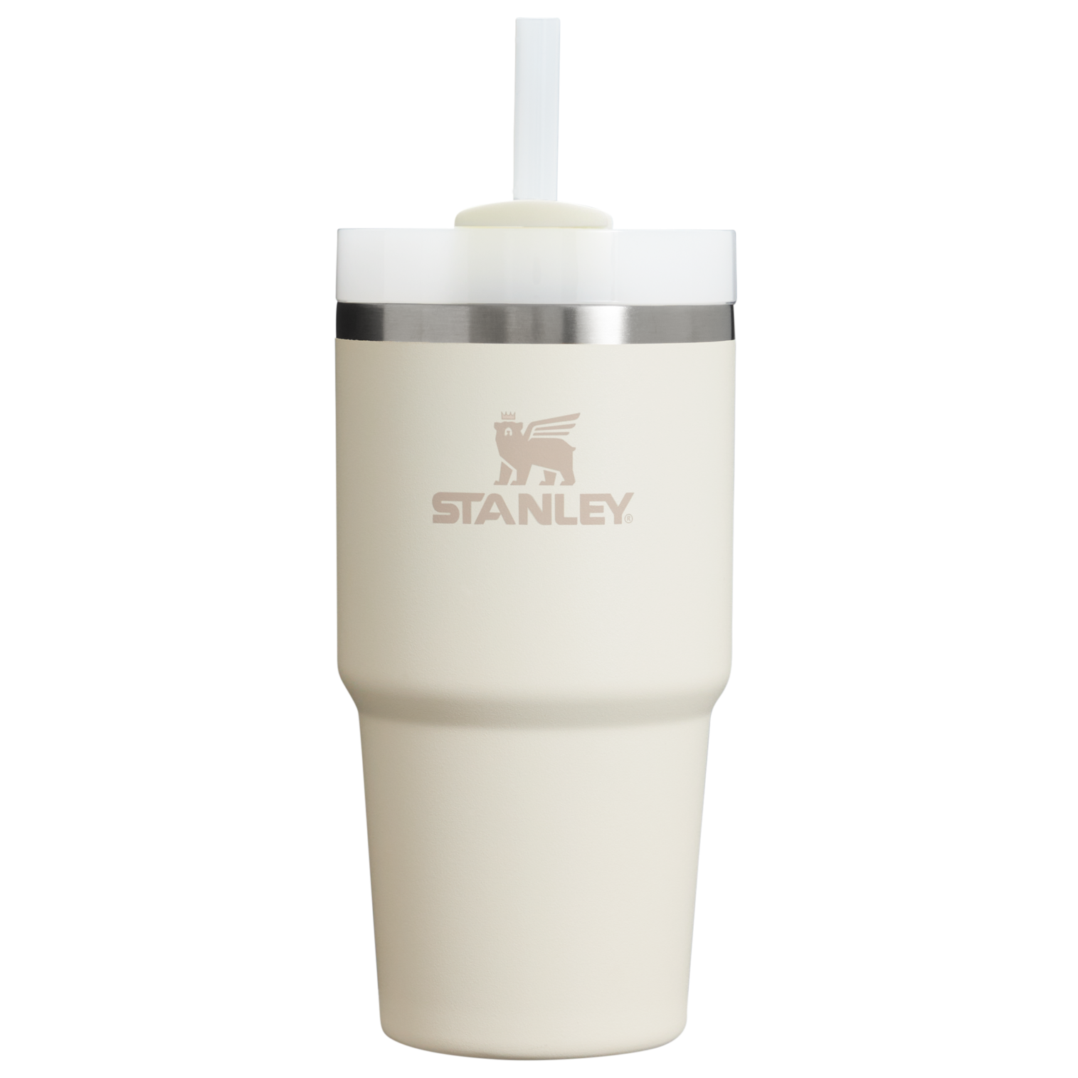 Splash-Resistant FlowState The Quencher H2.0 Flowstate Tumbler D030T - Premium Stainless Steel Straw Cup for All-Day Hydration - Cream 2.0