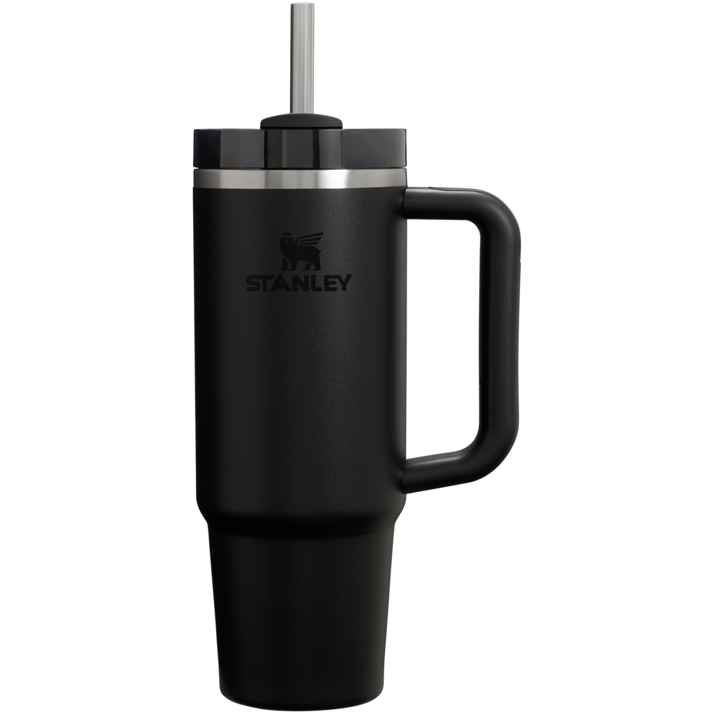 Insulated Travel The Quencher H2.0 Flowstate Tumbler D051L - 40oz Large Capacity Car-Cup Friendly Quencher - Black 2.0