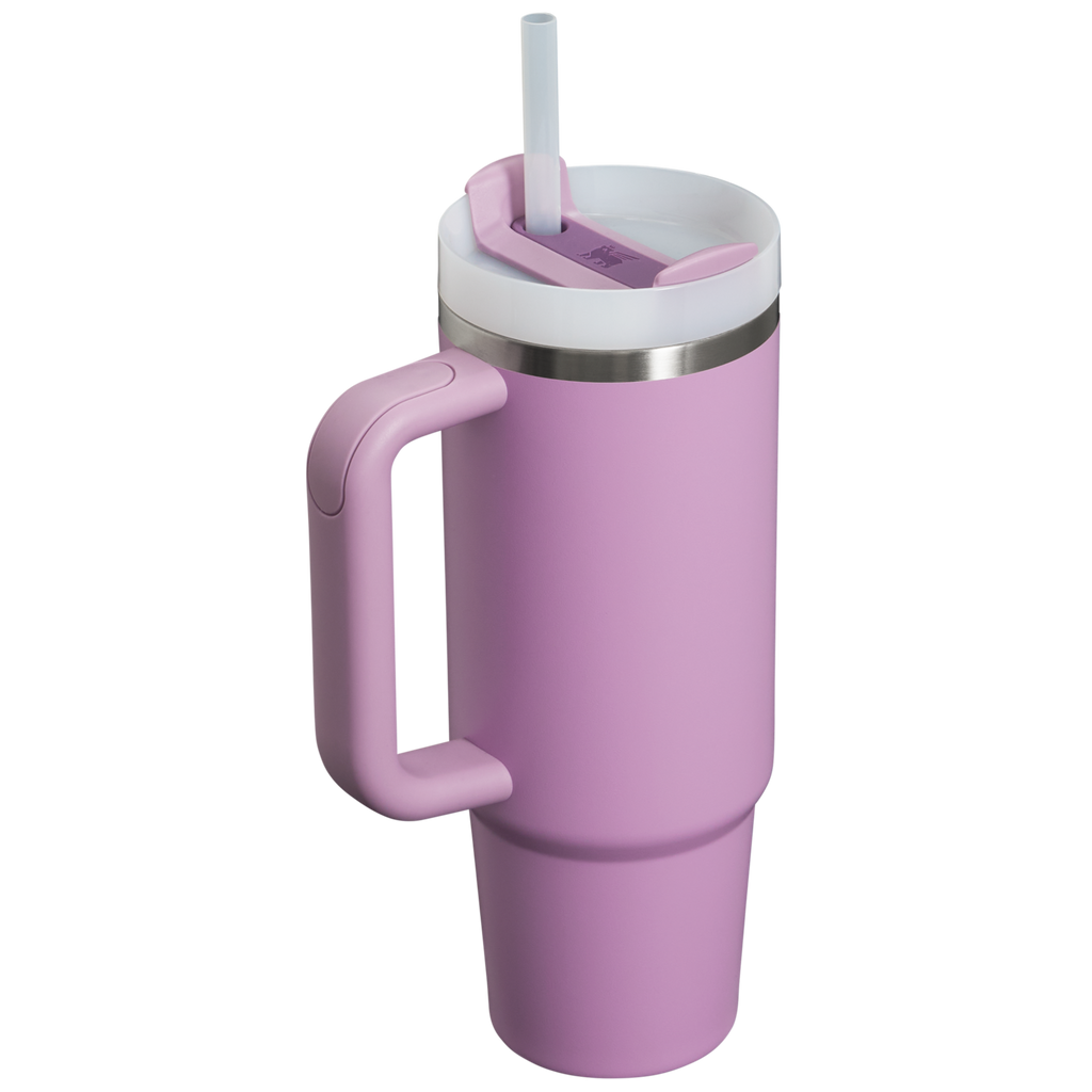Car-Cup Friendly The Quencher H2.0 Flowstate Tumbler | Stanley Create D331C - Double-Wall Vacuum Insulated Travel Tumbler with Straw Detail