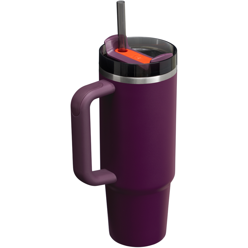 Car-Cup Friendly The Quencher H2.0 Flowstate Tumbler | Stanley Create D331C - Double-Wall Vacuum Insulated Travel Tumbler with Straw Detail