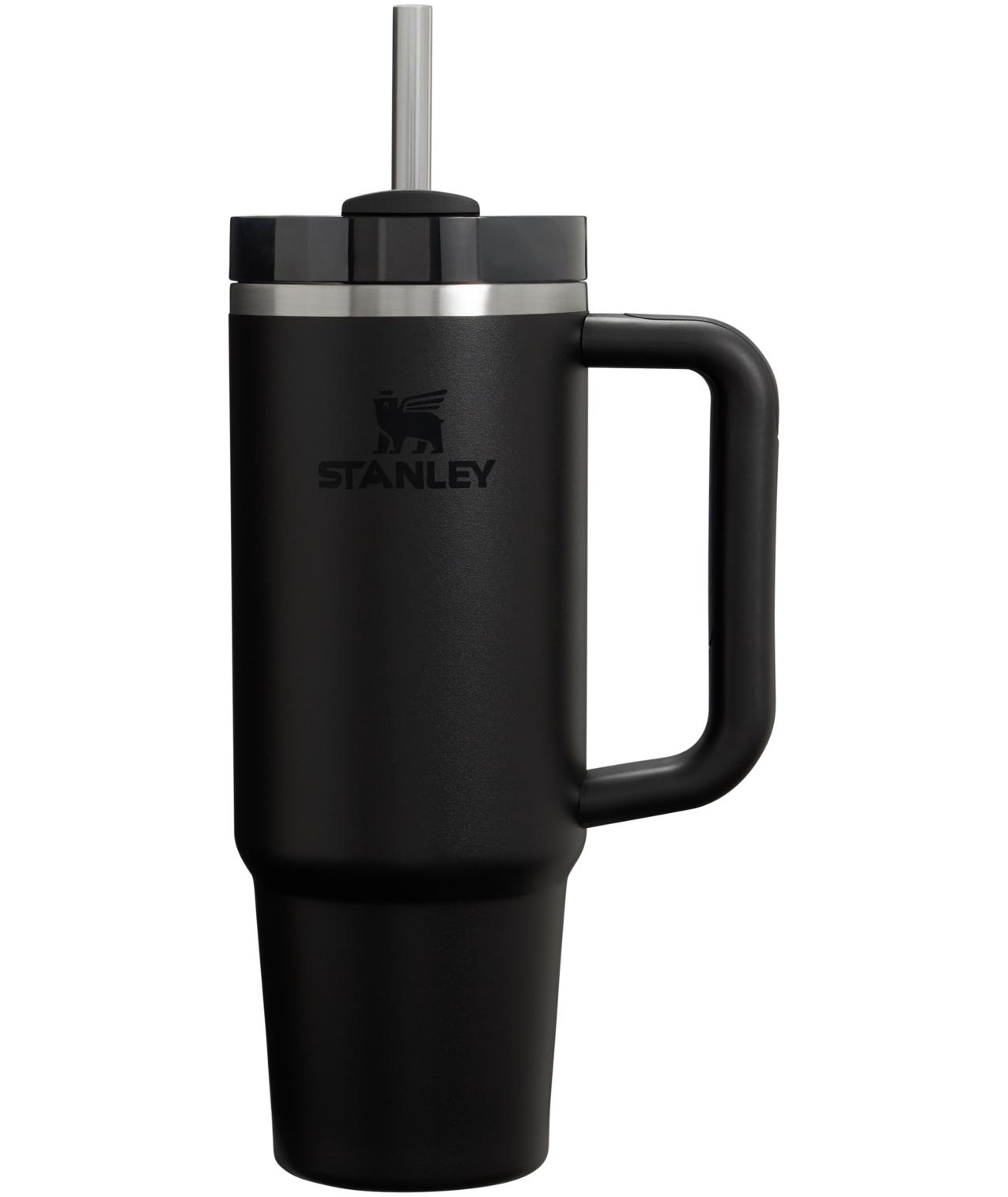Car-Cup Friendly The Quencher H2.0 Flowstate Tumbler | Stanley Create D331C - Double-Wall Vacuum Insulated Travel Tumbler with Straw - Black 2.0